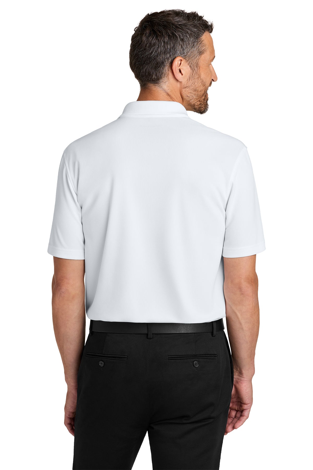 Port Authority Dry Zone Stain-Release Grid Polo, White [TW Constructors]