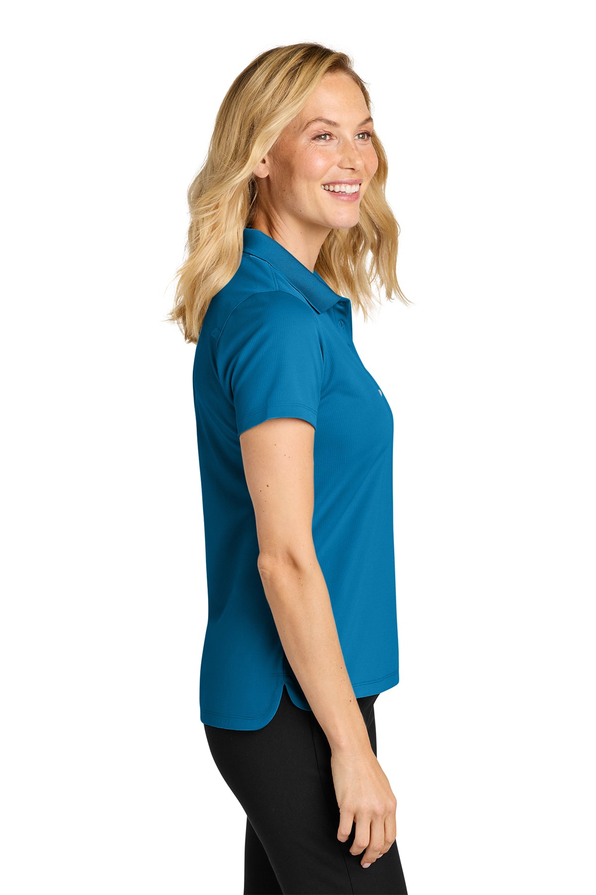 Port Authority Womens Dry Zone Stain-Release Grid Polo, Imperial Blue [Osage LLC]