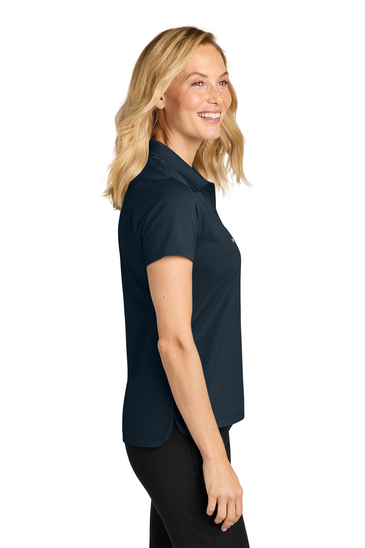 Port Authority Womens Dry Zone Stain-Release Grid Polo, Night Navy