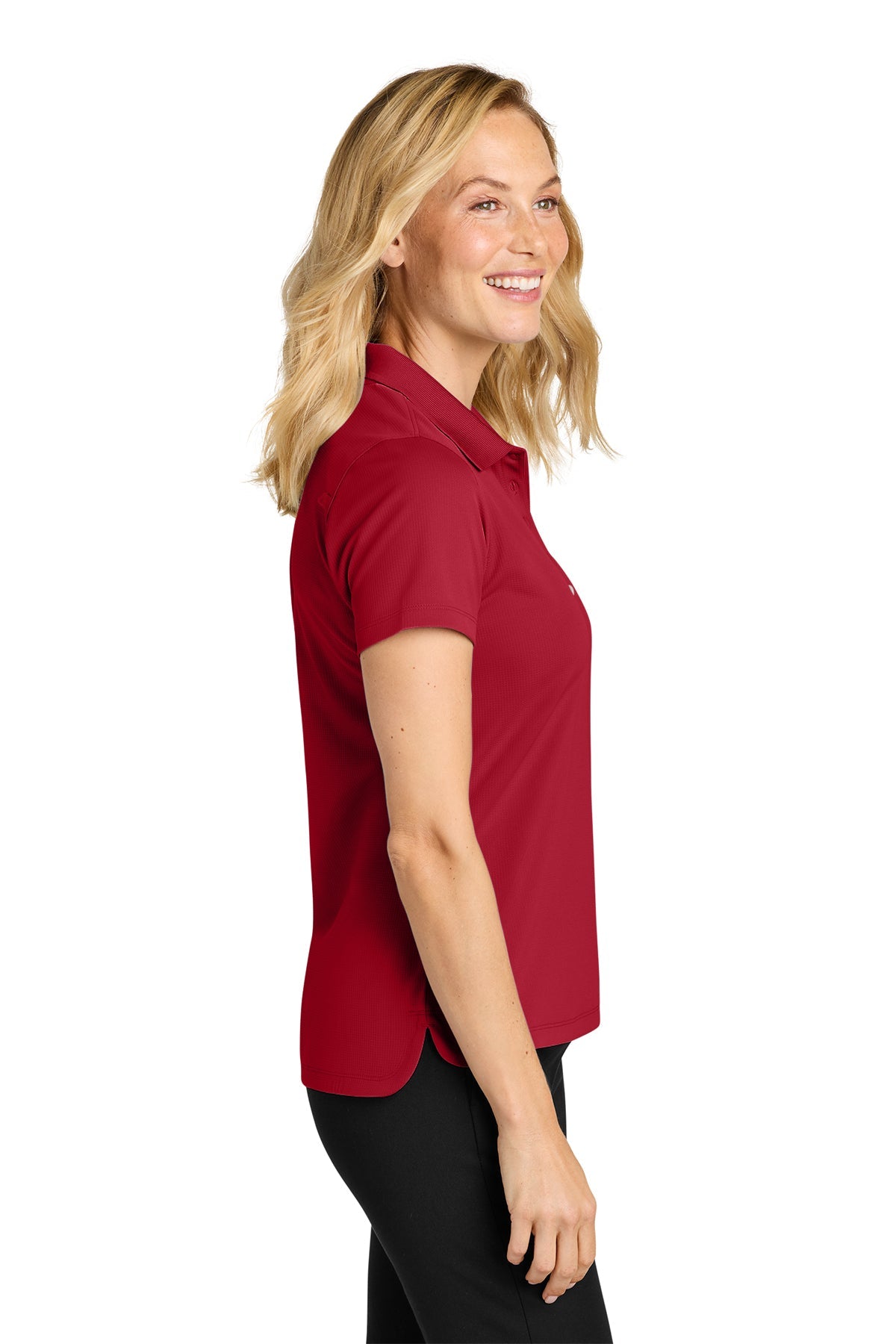Port Authority Womens Dry Zone Stain-Release Grid Polo, Rich Red [Fire Solutions]