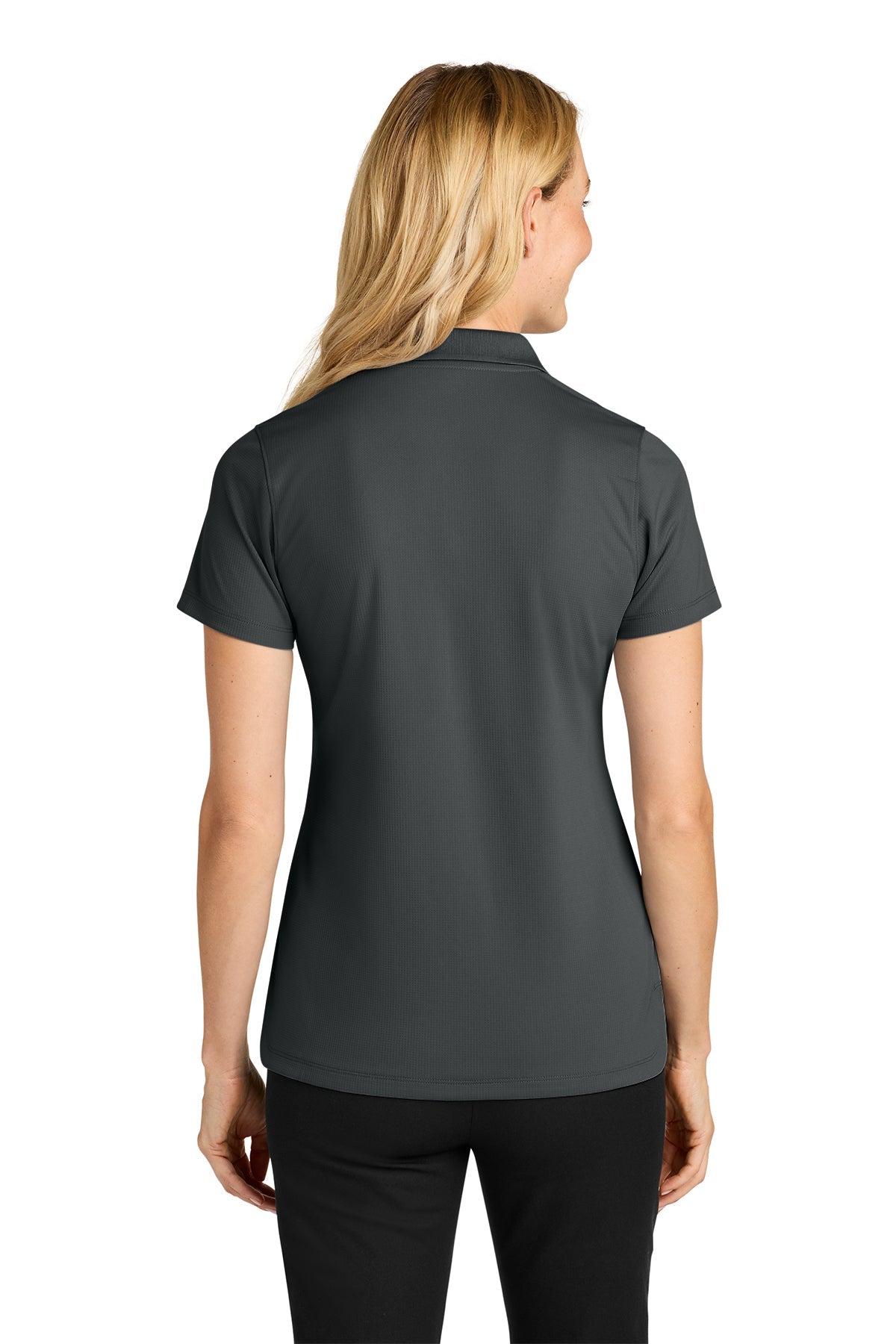 Port Authority Womens Dry Zone Stain-Release Grid Polo, Seal Grey [Gershman Investment Corp.]