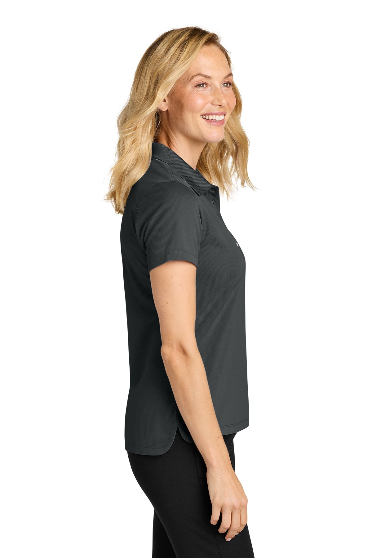 Port Authority Womens Dry Zone Stain-Release Grid Polo, Seal Grey [Gershman Investment Corp.]