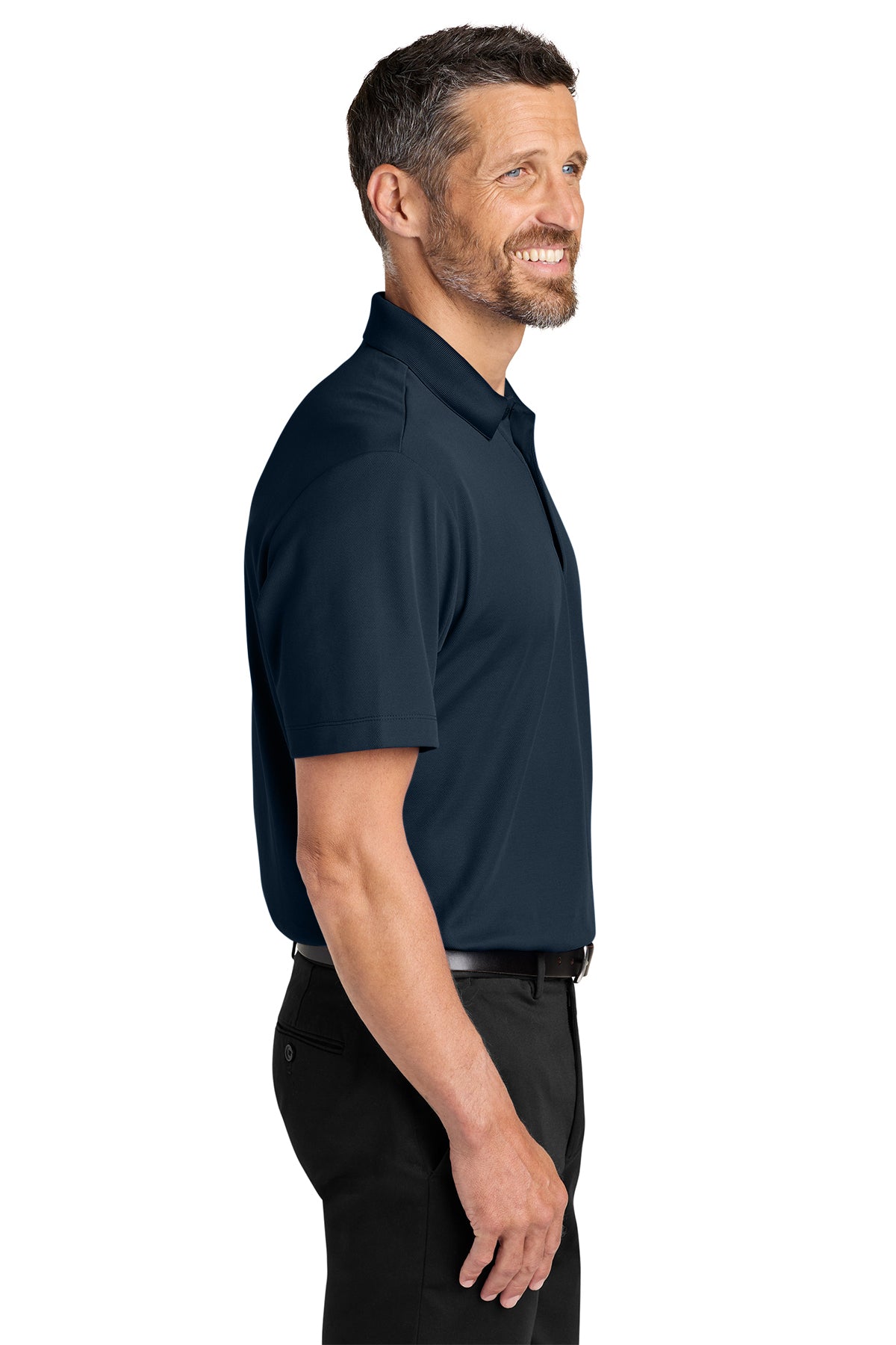 Port Authority Plaited Pique Polo, Night Navy