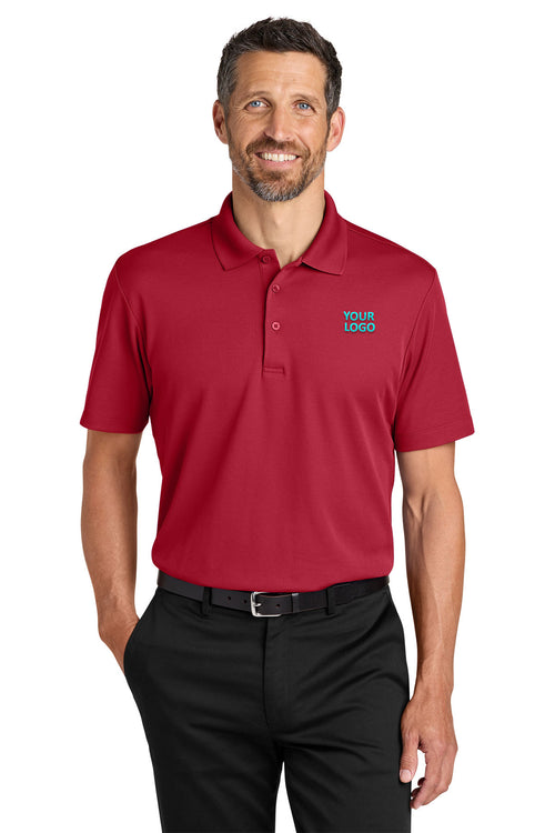Port Authority Womens Plaited Pique Polo, Rich Red