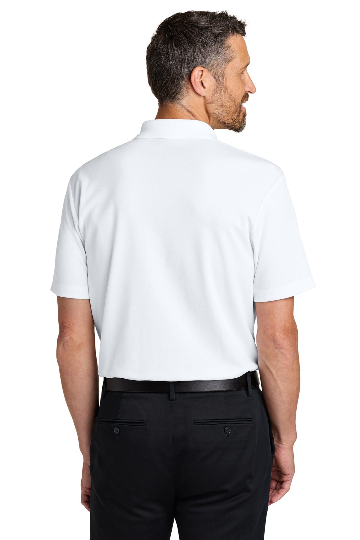 Port Authority Plaited Pique Polo, White [Georgia Kickstart]