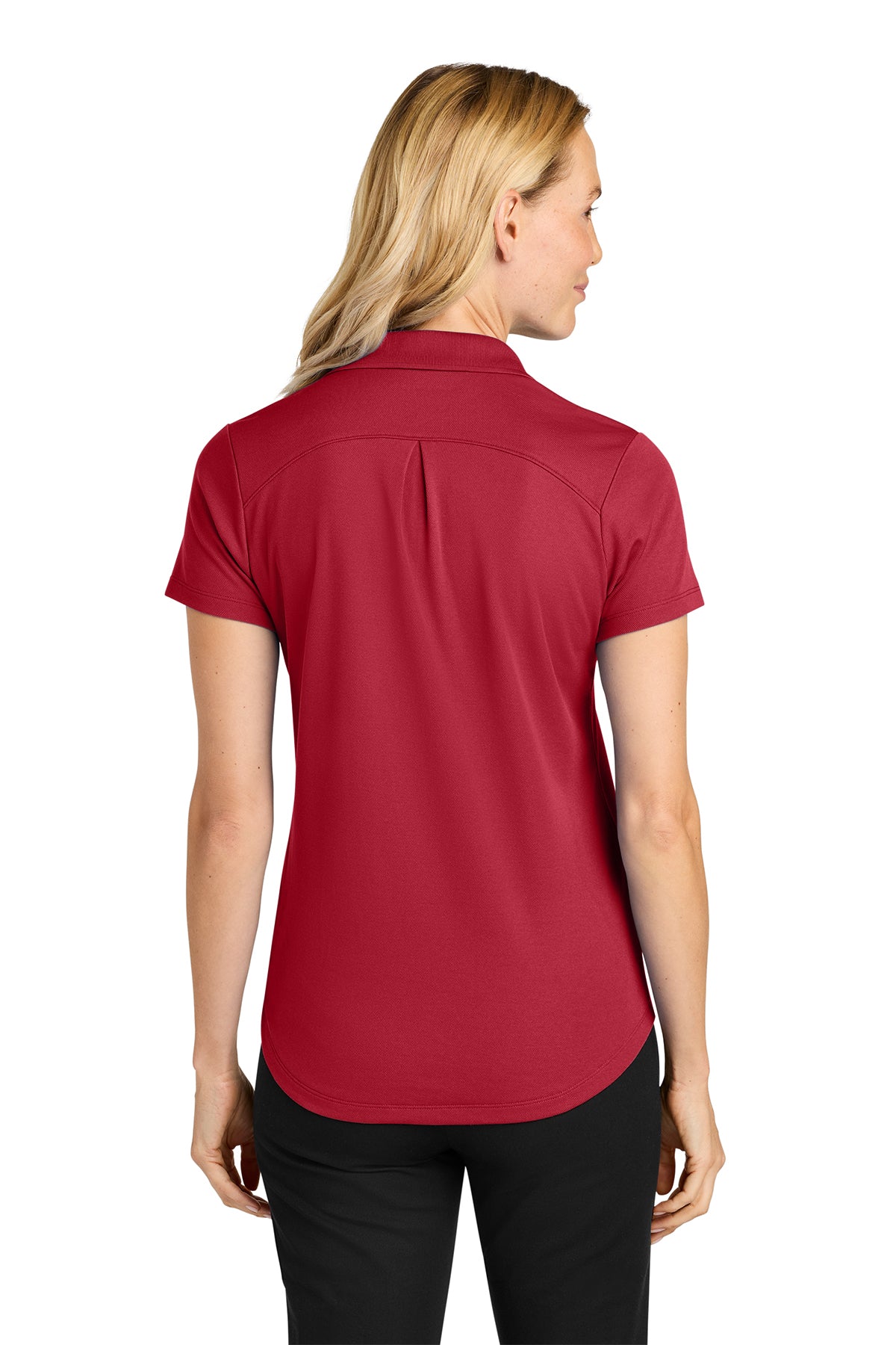 Port Authority Womens Plaited Pique Polo, Rich Red [ERES]