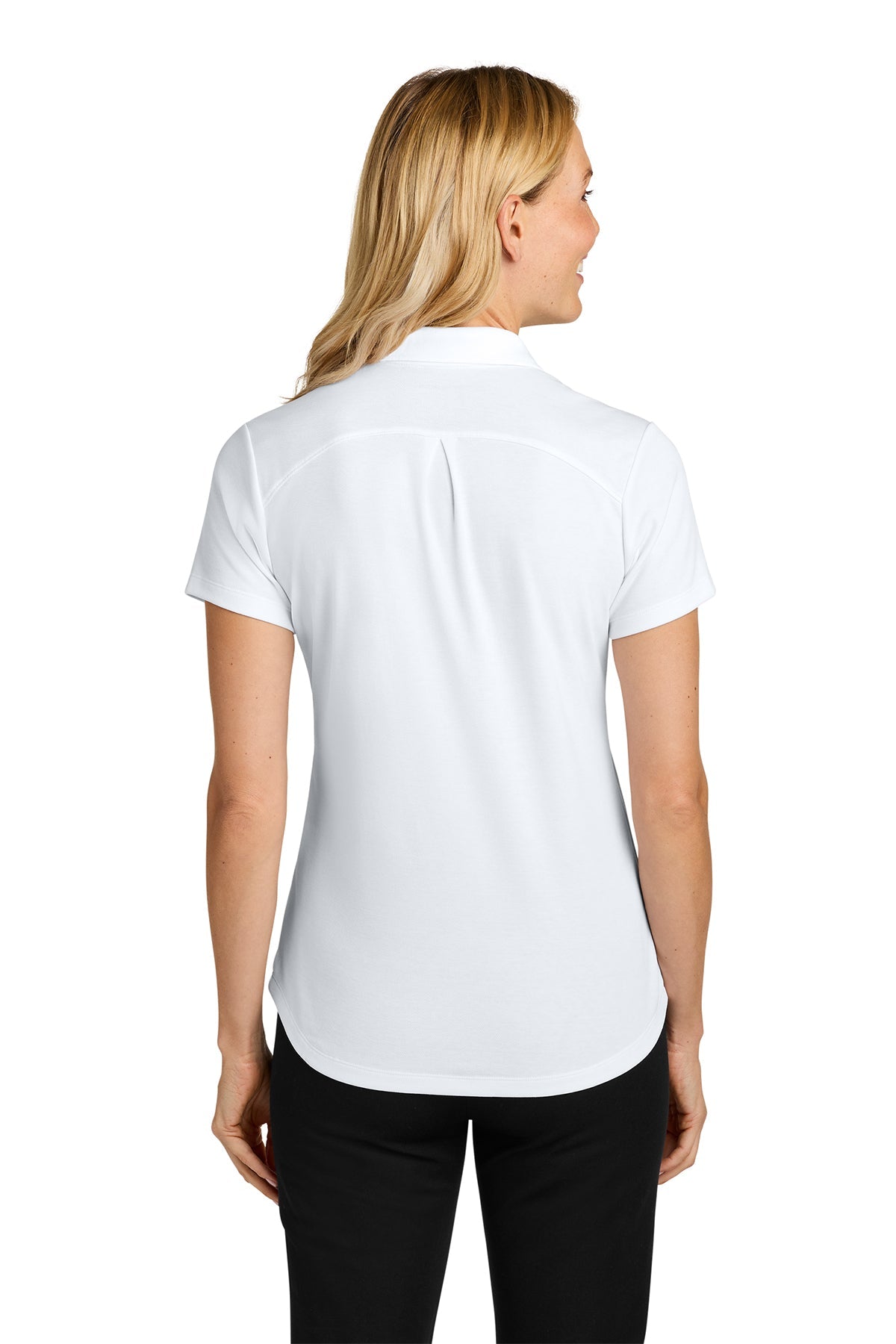 Port Authority Womens Plaited Pique Polo, White [Georgia Kickstart]