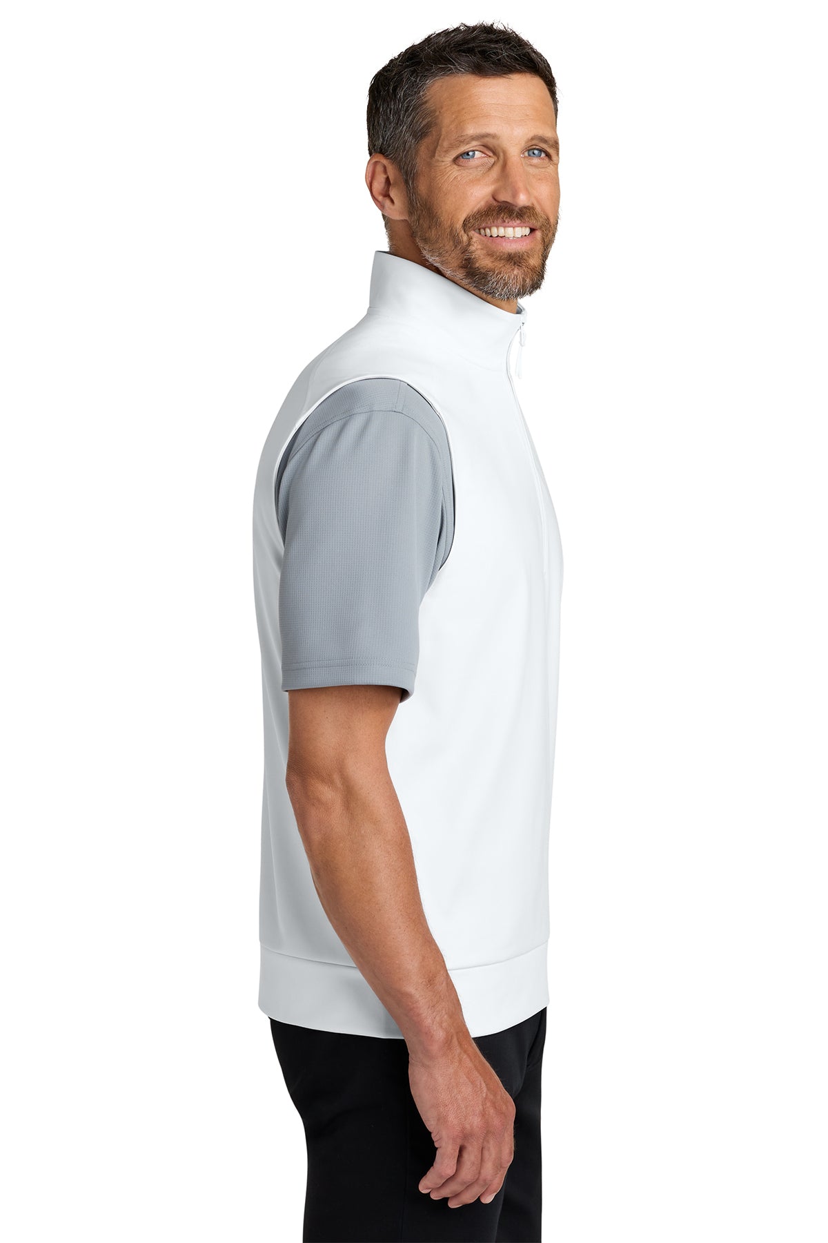 Port Authority C-FREE Double Knit 1/4-Zip Vest, White [Fire Solutions]