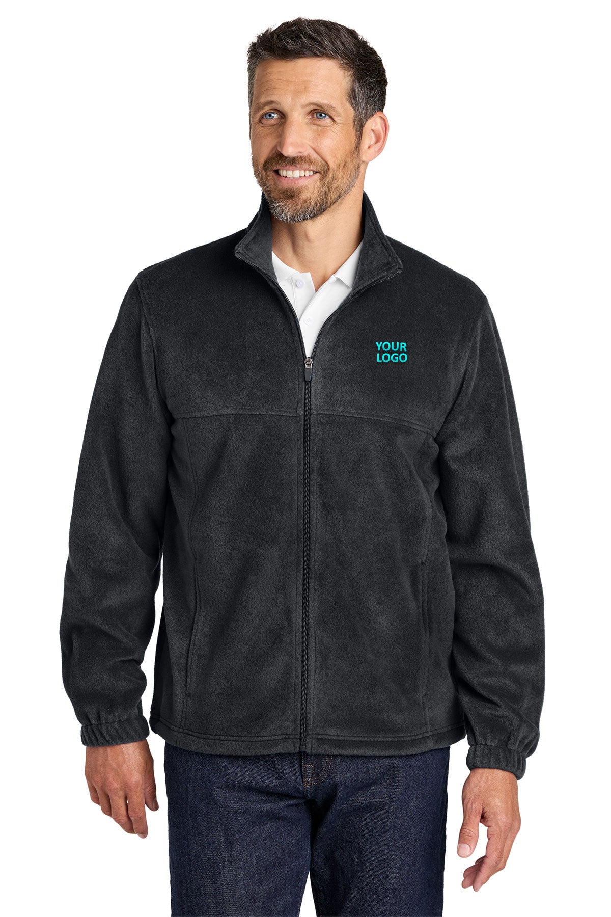 Custom Port Authority F190 Black business logo jackets