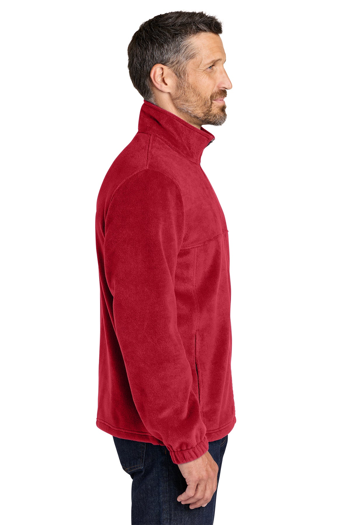 Port Authority Plush Fleece Full-Zip Jacket, Rich Red