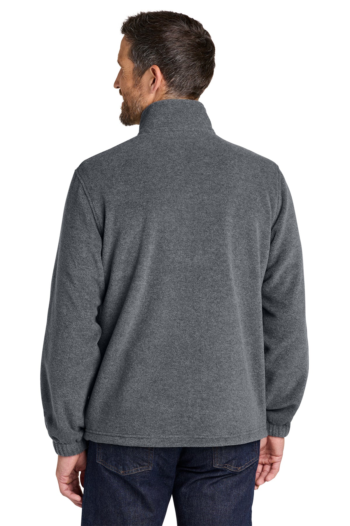 Port Authority Plush Fleece Full-Zip Jacket, Storm Grey Heather [Benjamin and Company]
