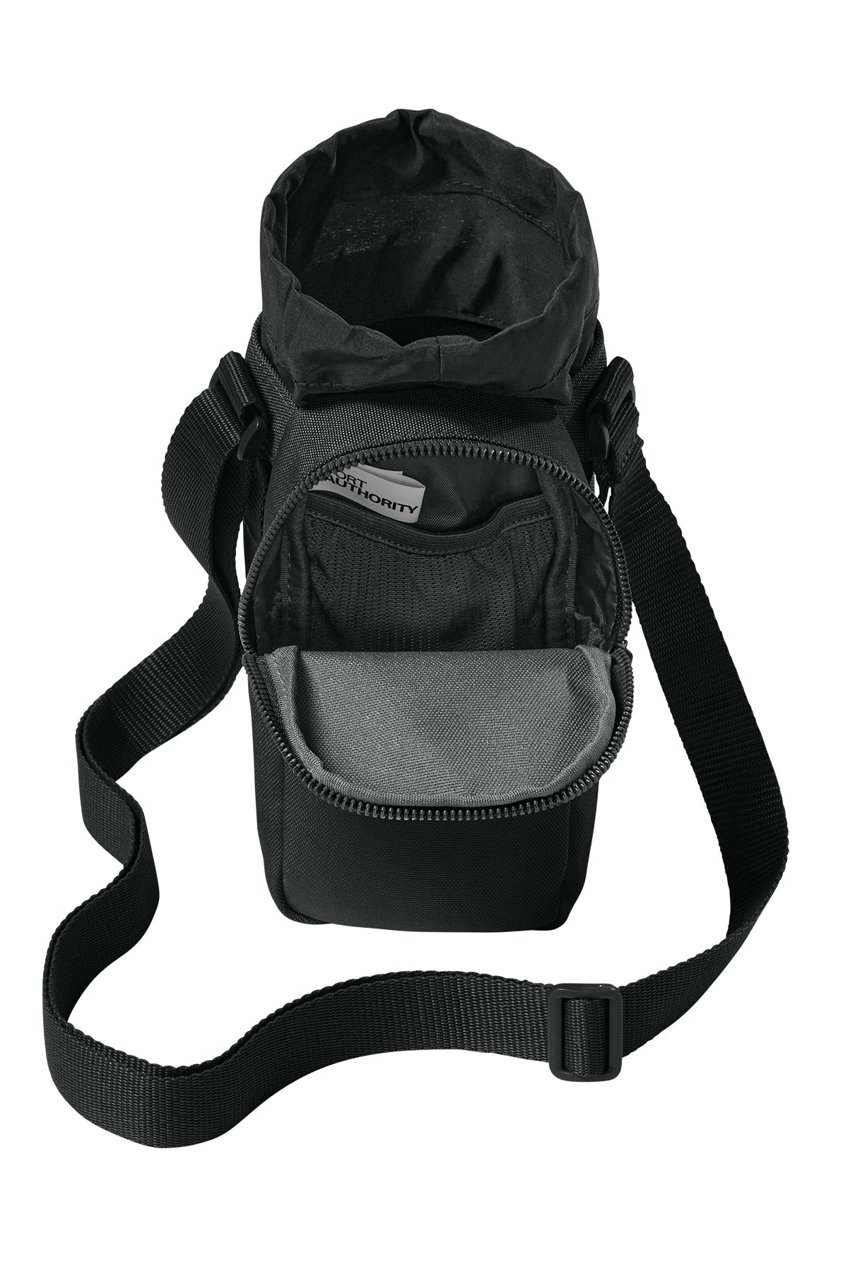 Port Authority Matte Oxford Hydration Crossbody, Deep Black