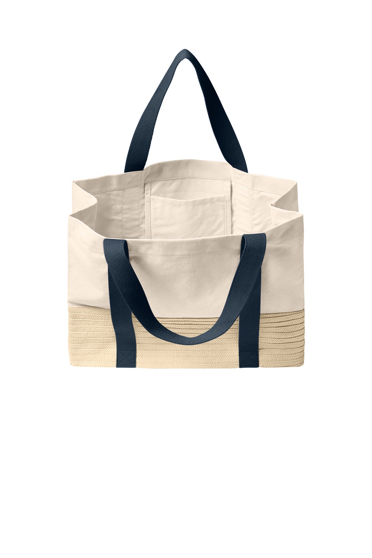 Port Authority Straw Market Tote, River Blue Navy [Dunbar]
