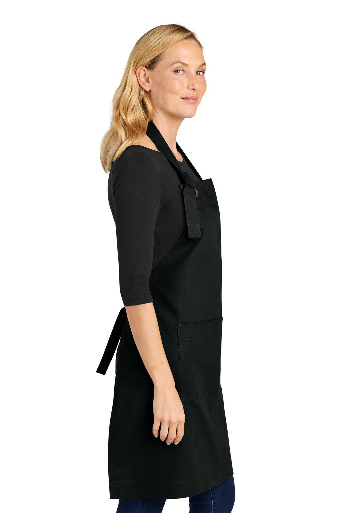 Port Authority Signature Heavy Twill Bib Apron, Deep Black