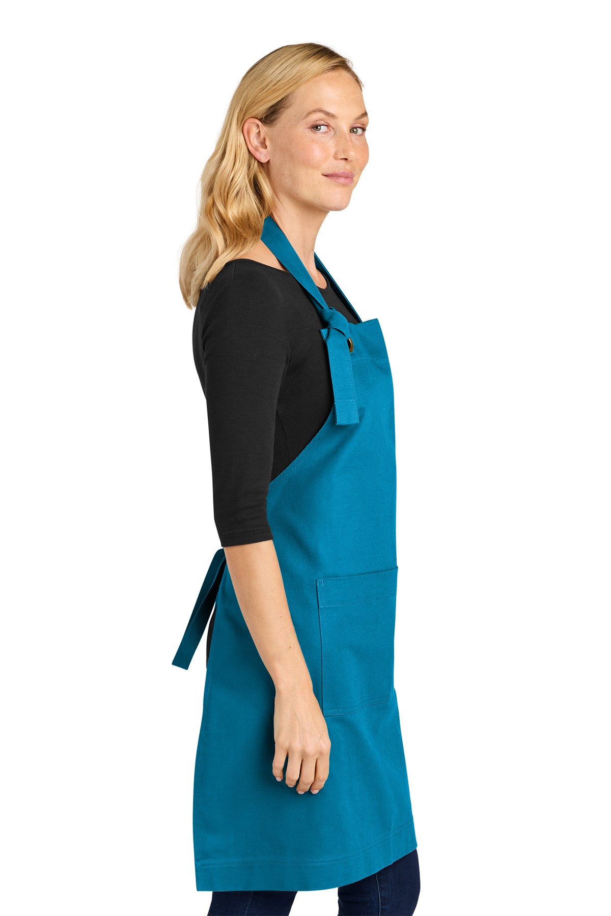Port Authority Signature Heavy Twill Bib Apron, Parcel Blue