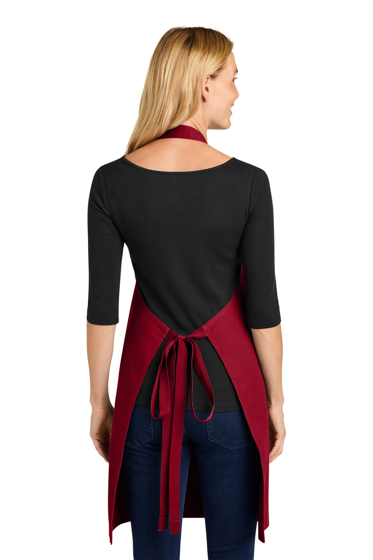 Port Authority Signature Heavy Twill Bib Apron, Rich Red
