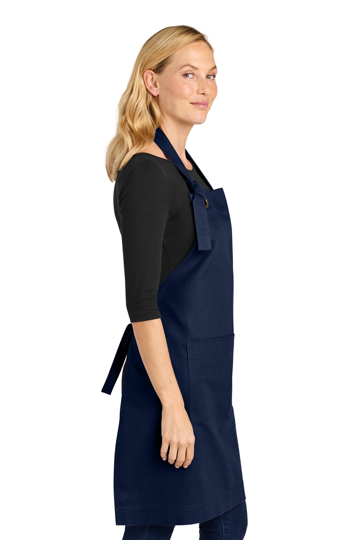 Port Authority Signature Heavy Twill Bib Apron, True Navy [Gershman Mortgage]