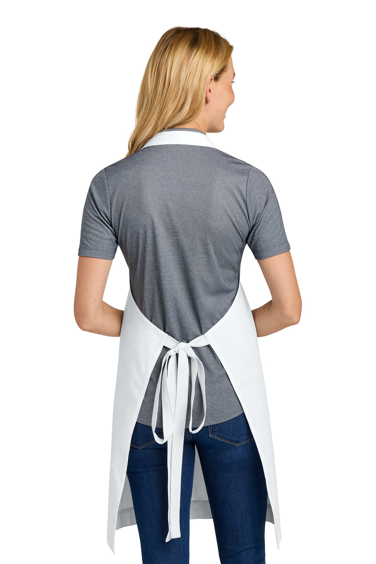 Port Authority Signature Heavy Twill Bib Apron, White
