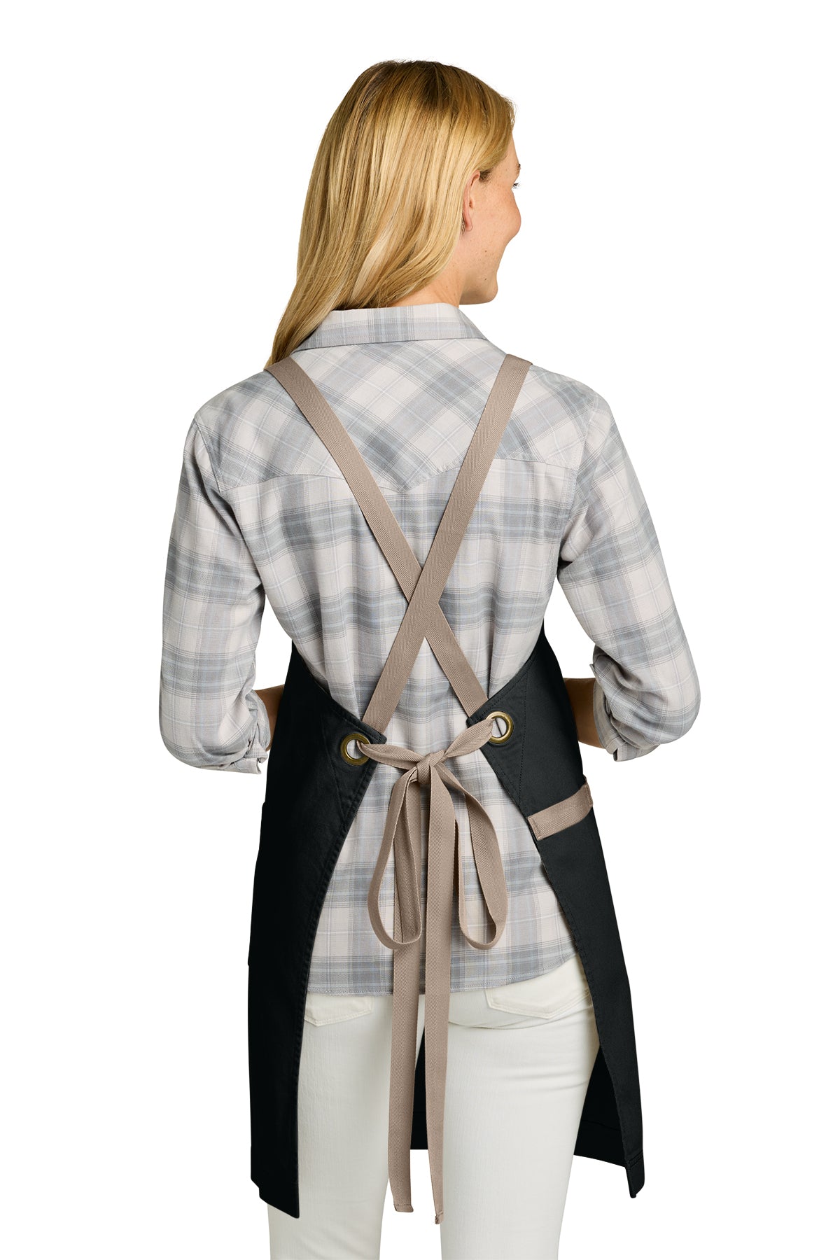 Port Authority Signature Heavy Twill Crossback Apron, Deep Black