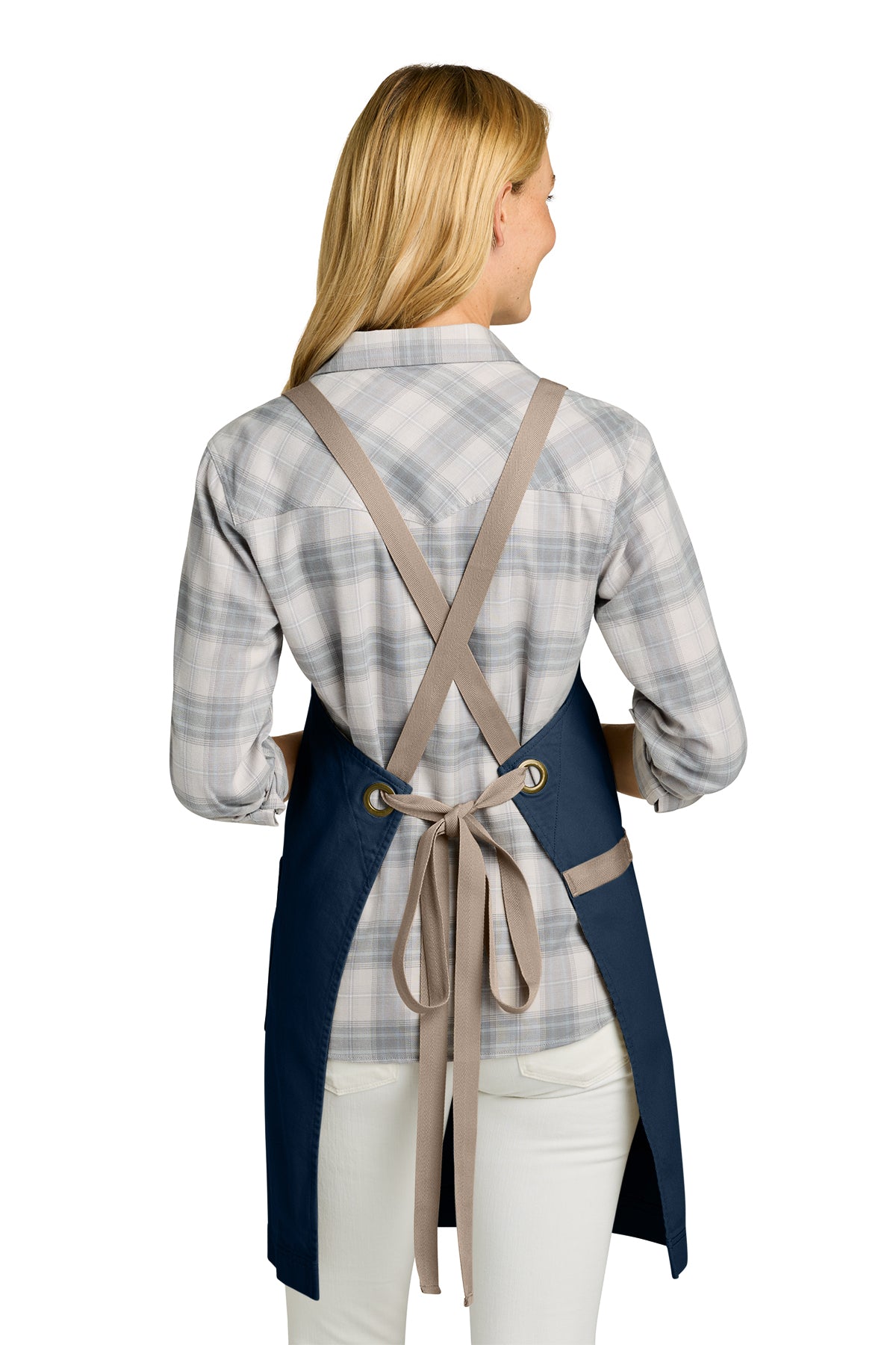 Port Authority Signature Heavy Twill Crossback Apron, River Blue Navy
