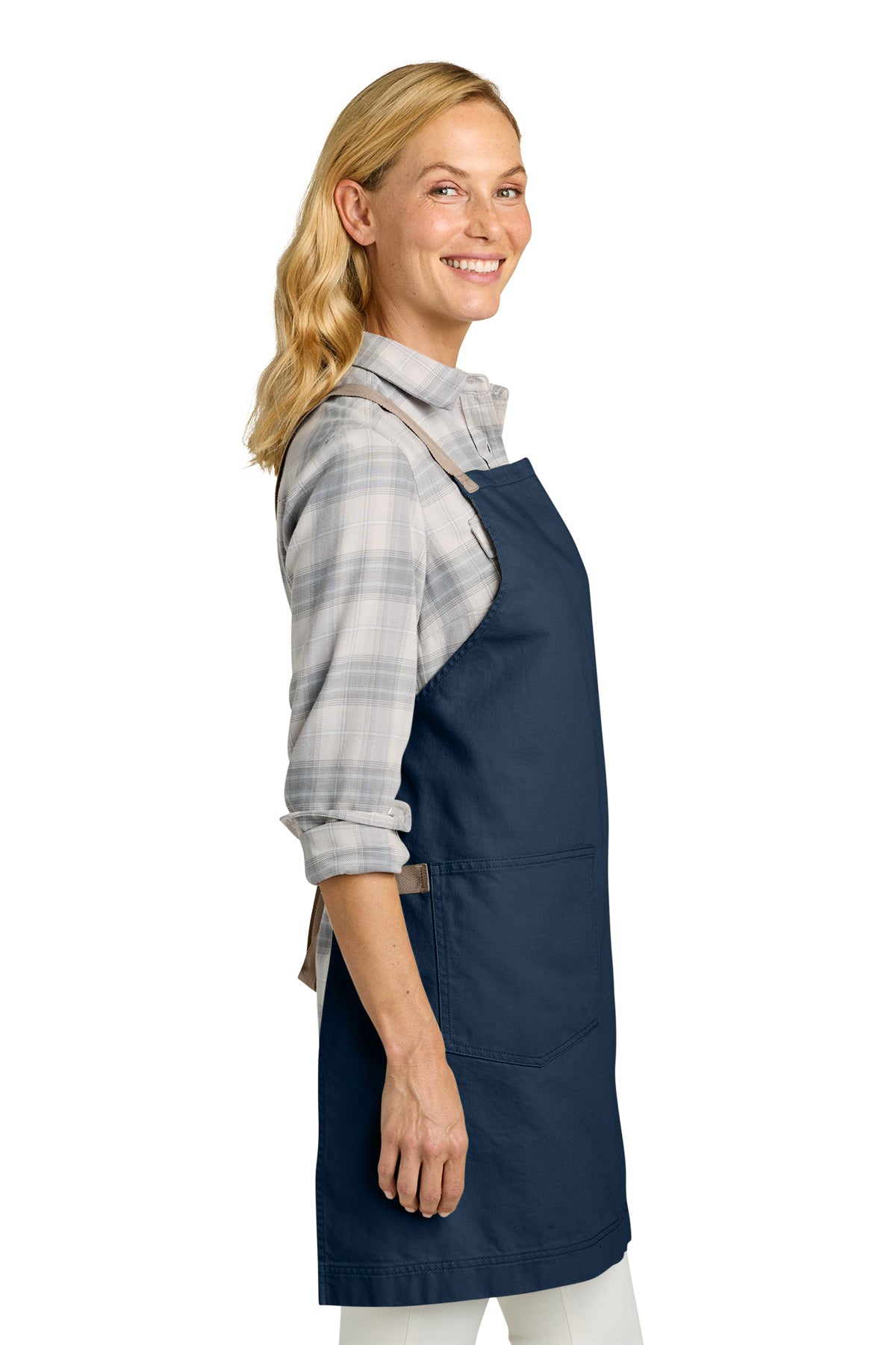 Port Authority Signature Heavy Twill Crossback Apron, River Blue Navy