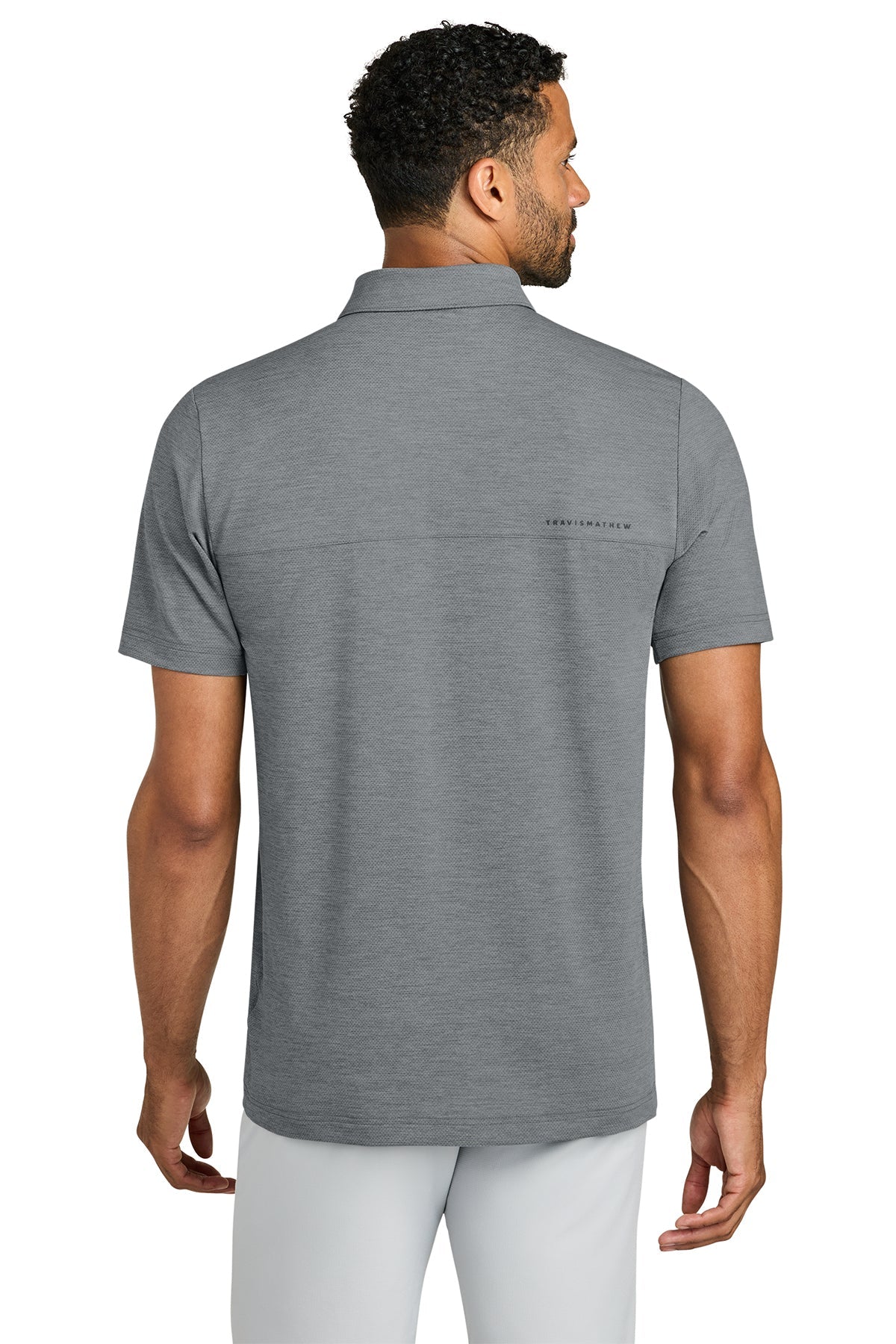 TravisMathew Onward Custom Polos, Grey Heather [Fire Solutions]