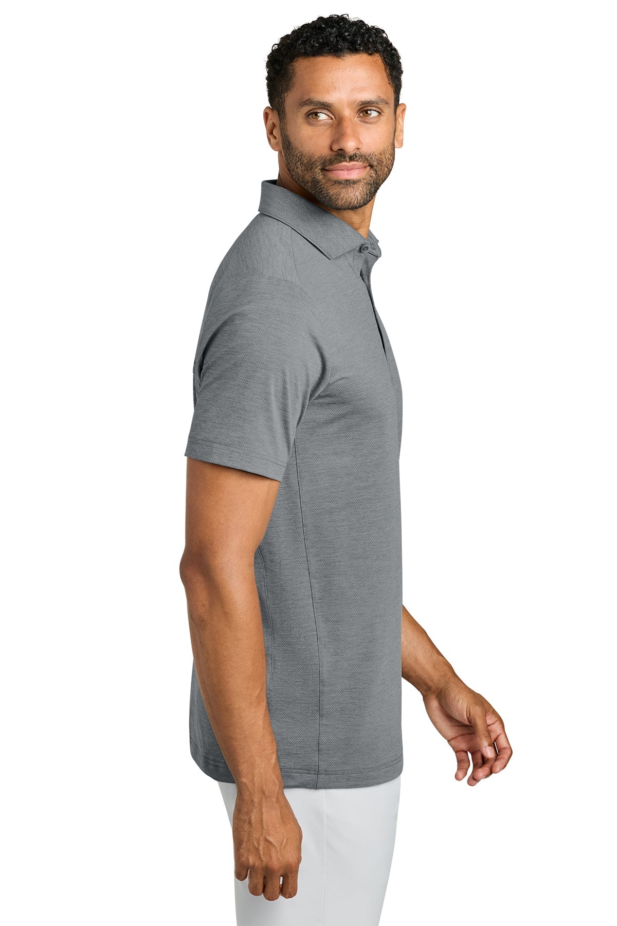 TravisMathew Onward Custom Polos, Grey Heather [Fire Solutions]