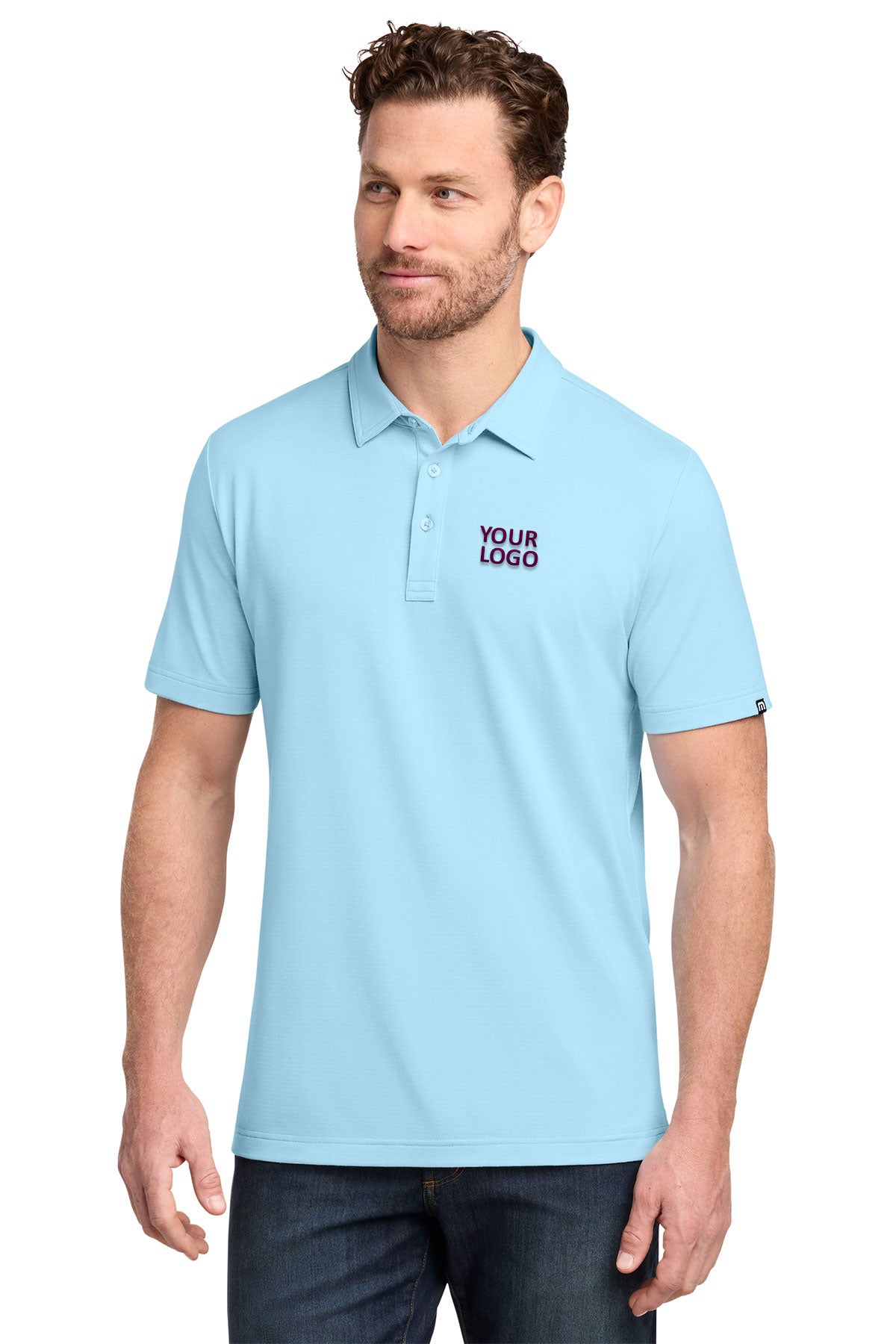 Brooks Brothers Dream Blue TMA46371 custom logo polo shirts