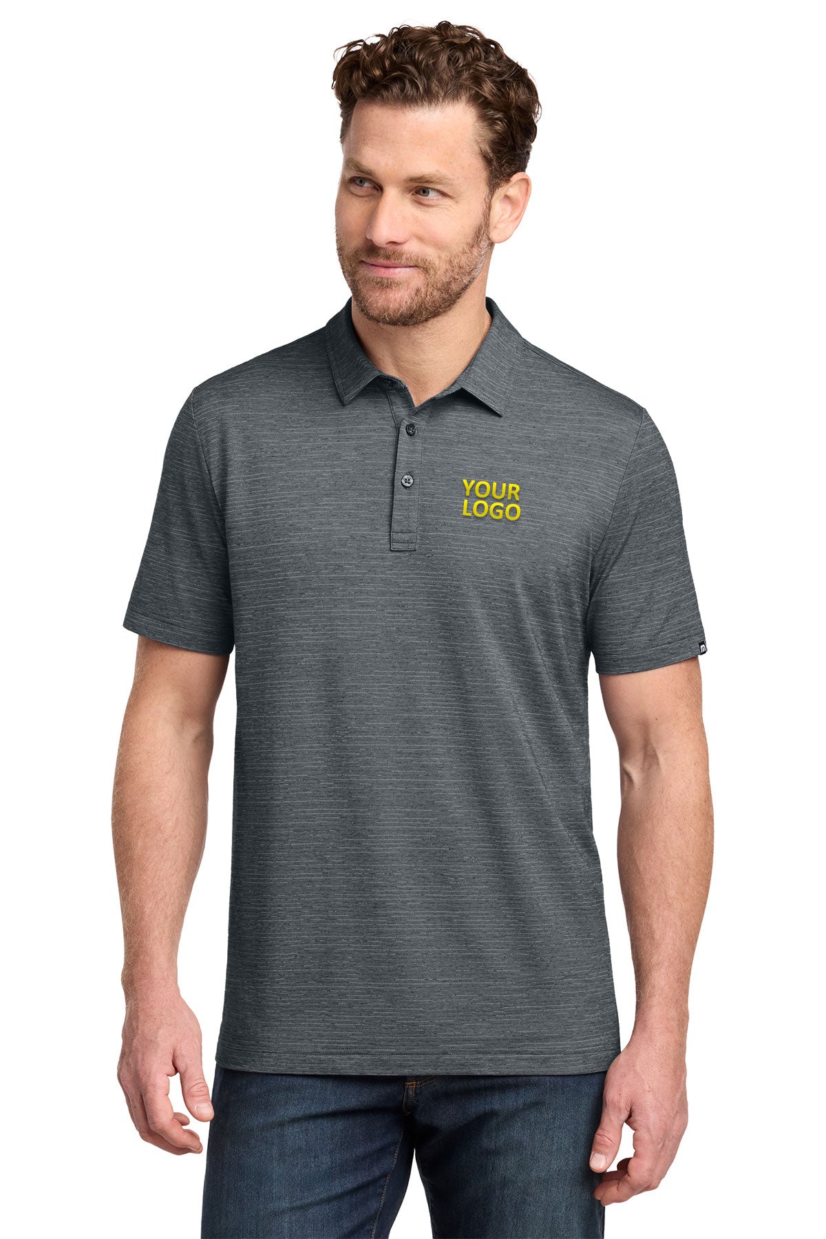 TravisMathew Crestview Custom Polos, Grey Heather
