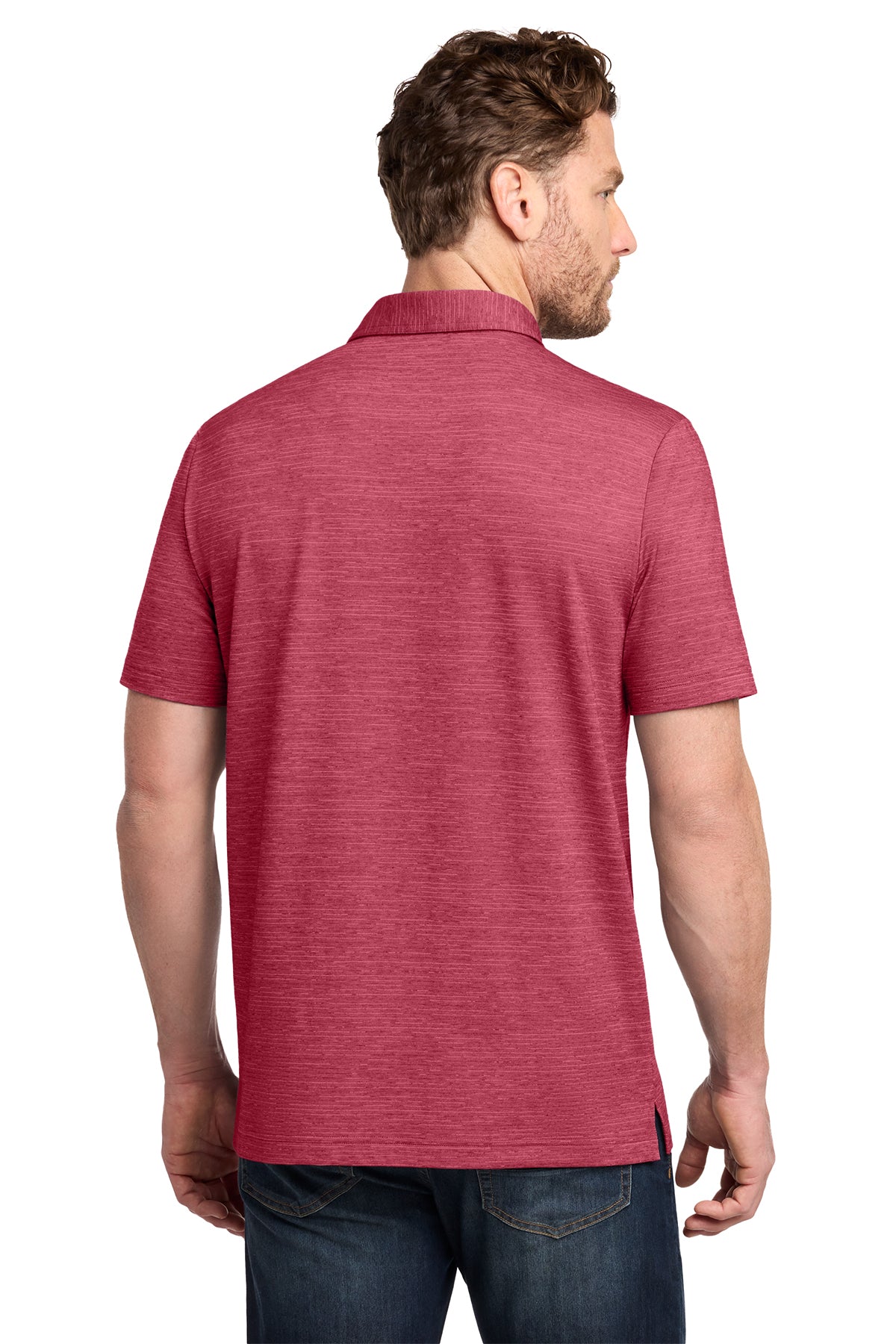 TravisMathew Crestview Custom Polos, Red Heather [Fire Solutions]