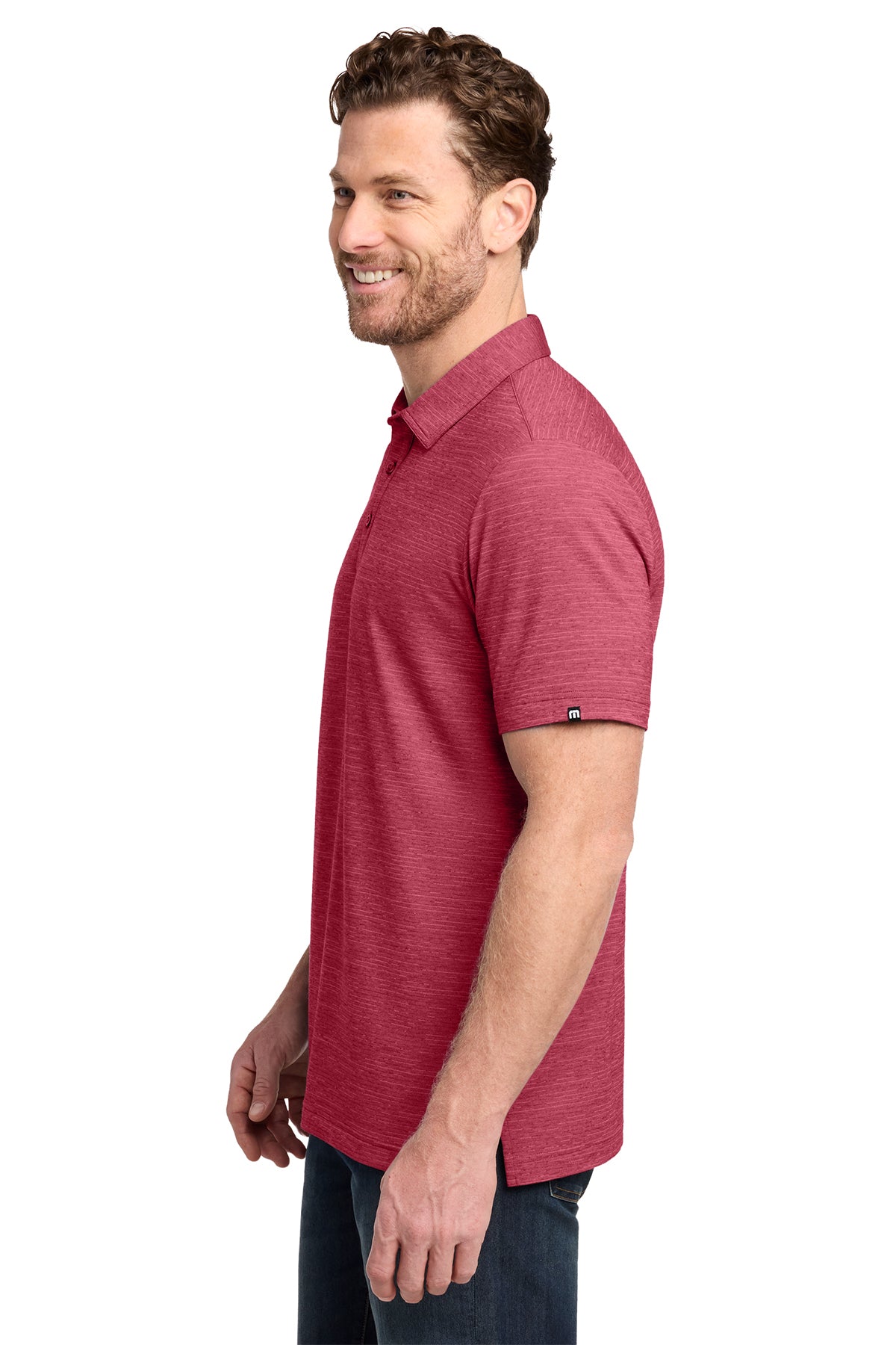 TravisMathew Crestview Custom Polos, Red Heather [Fire Solutions]