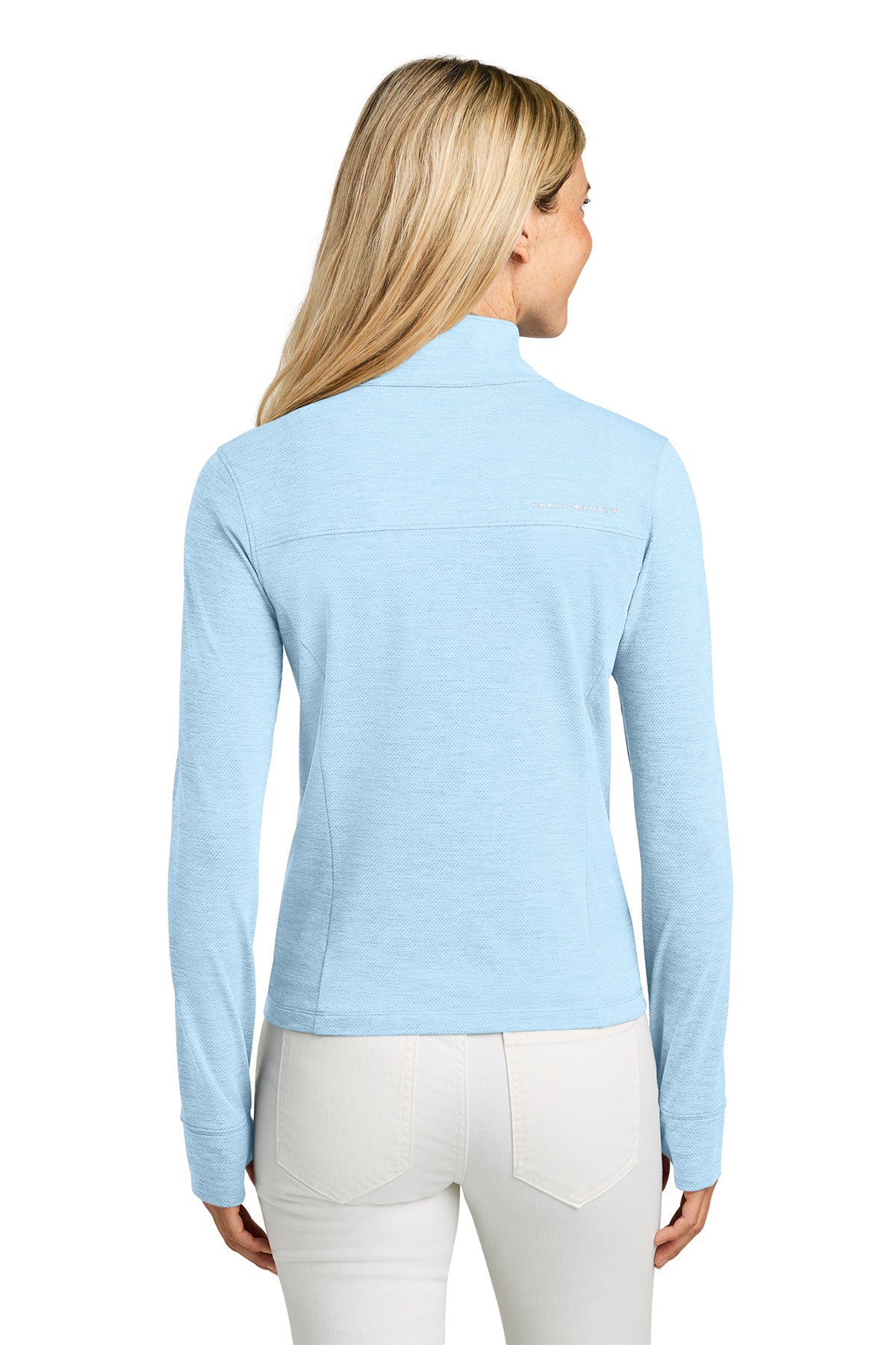 TravisMathew Womens Onward Custom 1/2-Zips, Blue Heather [Executive Construction]