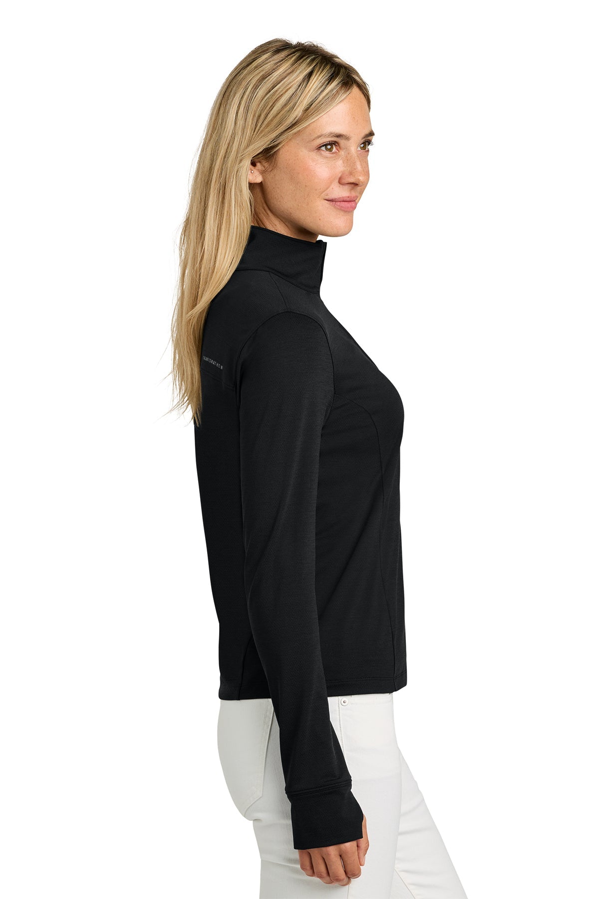TravisMathew Womens Onward Custom 1/2-Zips, Black [Fire Solutions]