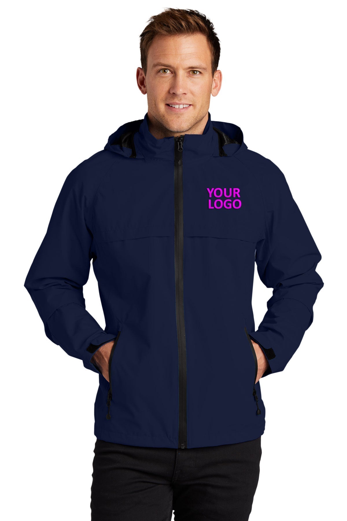 Port Authority Torrent Customized Waterproof Jackets, True Navy [Tongue Point Job Corps]