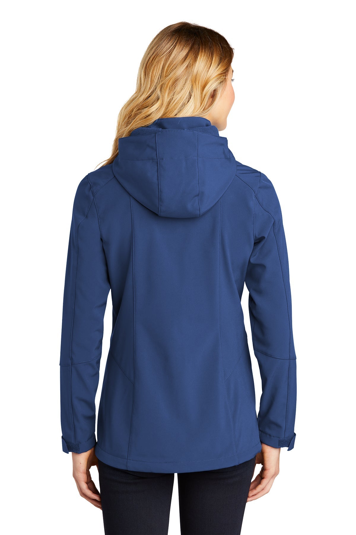 Eddie Bauer Ladies Hooded Soft Shell Custom Parkas, Admiral Blue [Labenz & Associates]