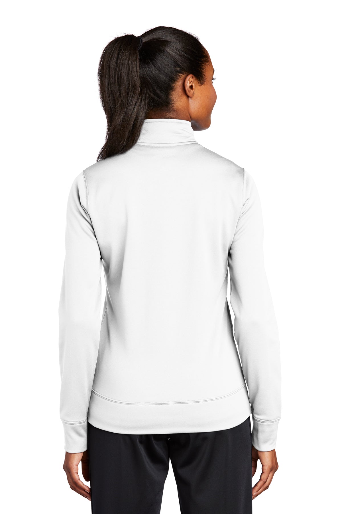Sport-Tek Ladies Sport-Wick Fleece Customized Full-Zip Jackets, White [Kizen]