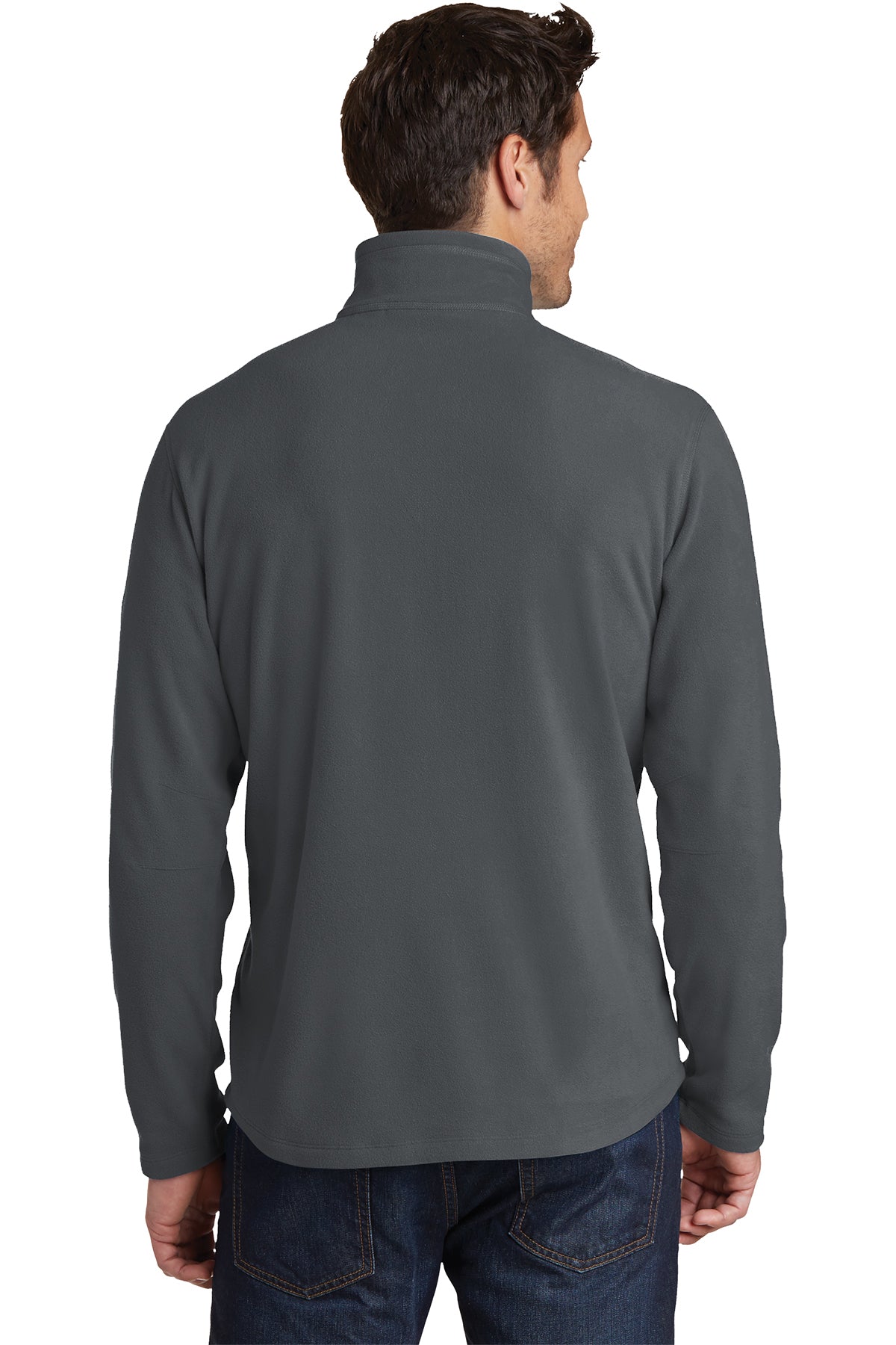 Eddie Bauer 1/2-Zip Custom Microfleece Jackets, Grey Steel [CommStar Credit Union]