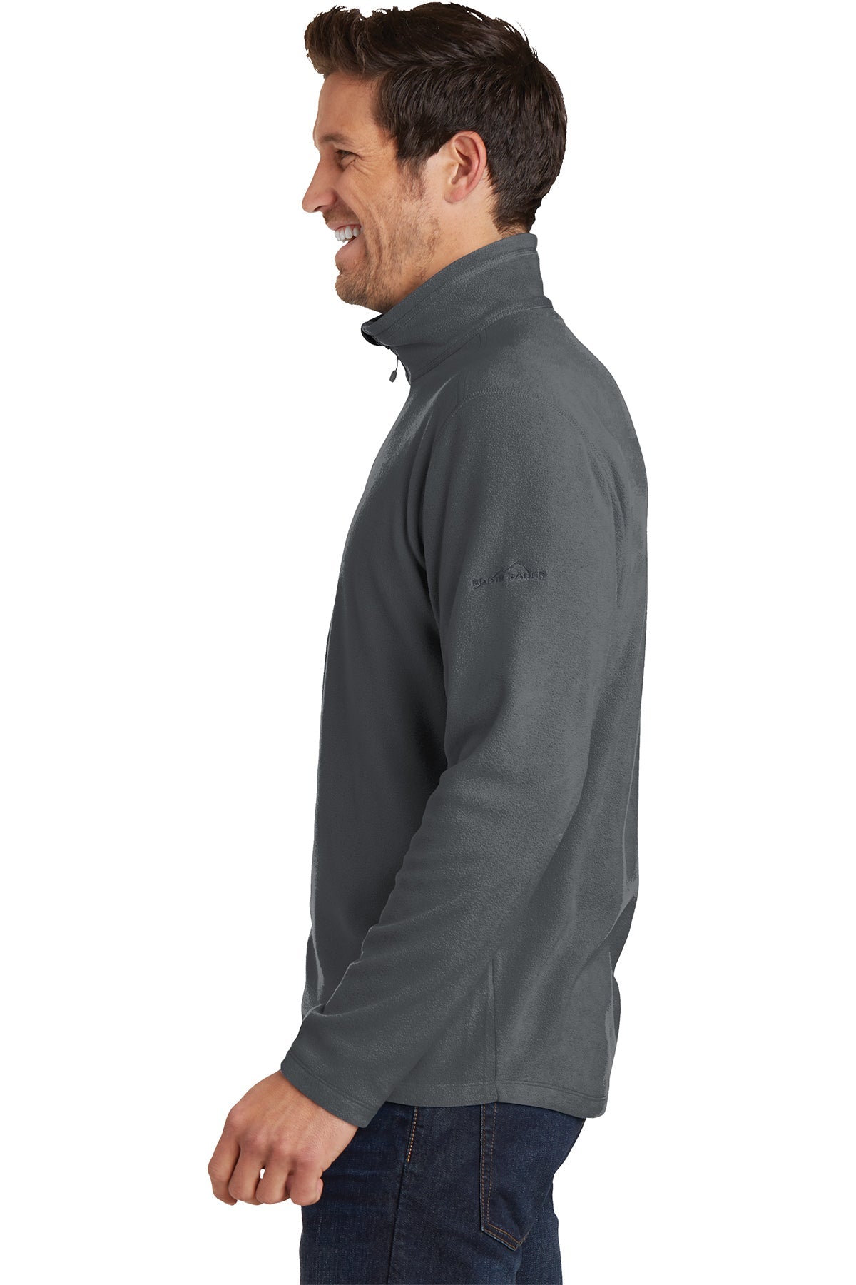 Eddie Bauer 1/2-Zip Custom Microfleece Jackets, Grey Steel [CommStar Credit Union]