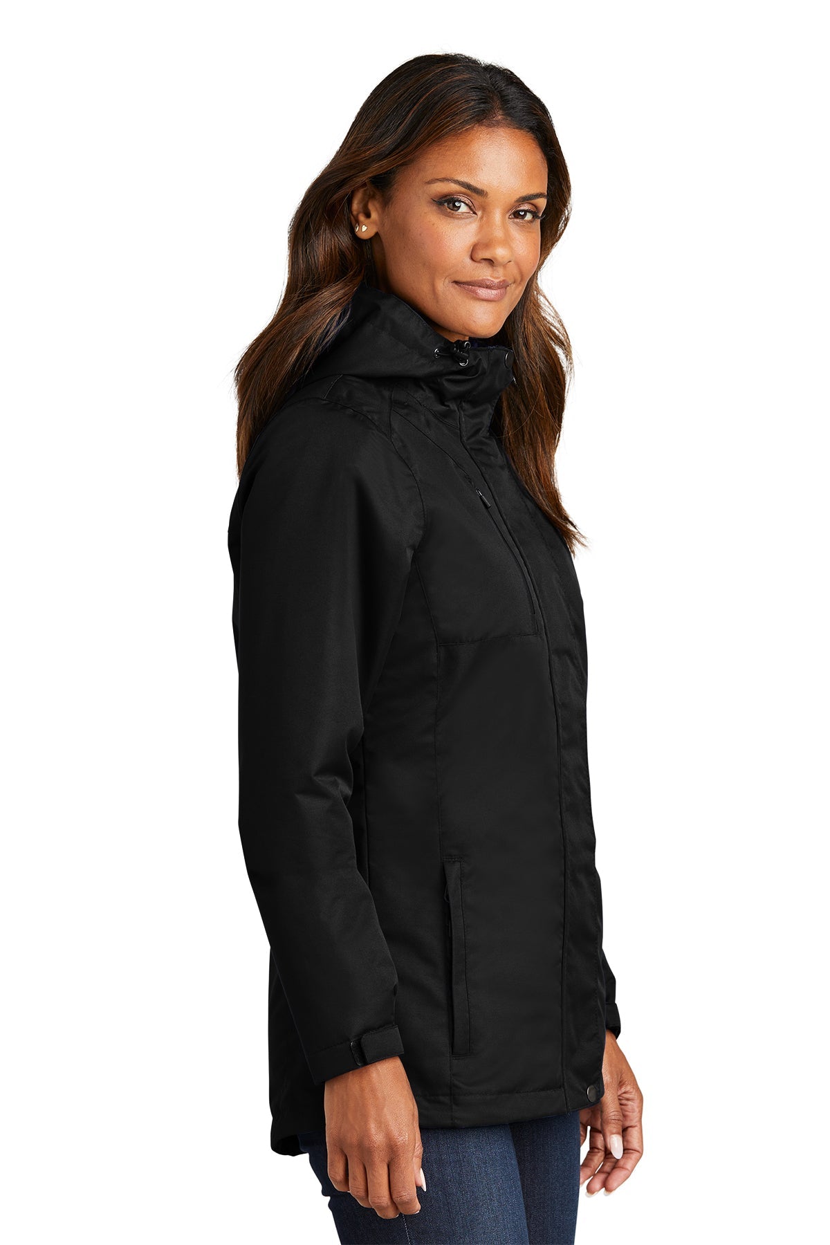 Port Authority Ladies All-Conditions Branded Jackets, Black [Milford Mining Company Utah]