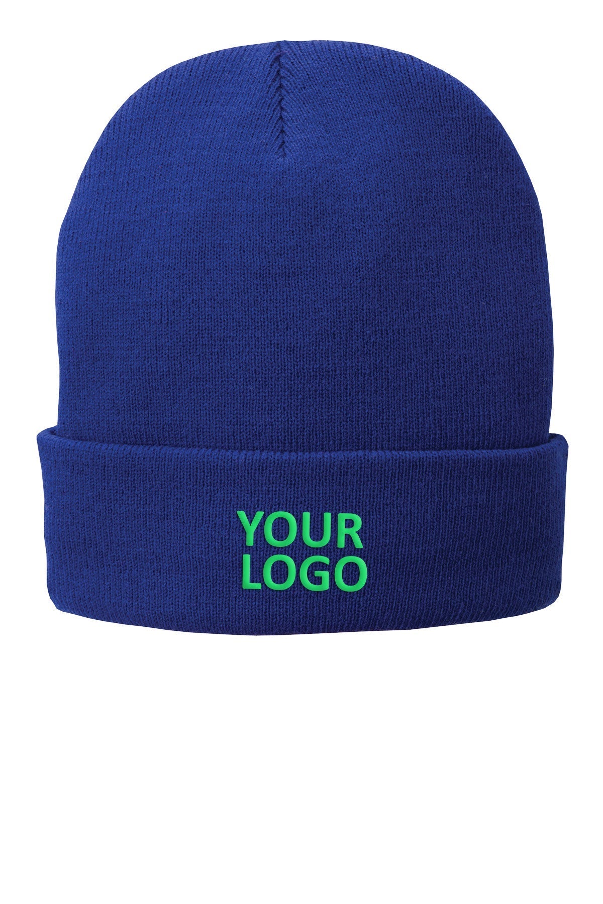 Port & Company Fleece Lined Custom Knit Caps, Royal [Custom Home Security]