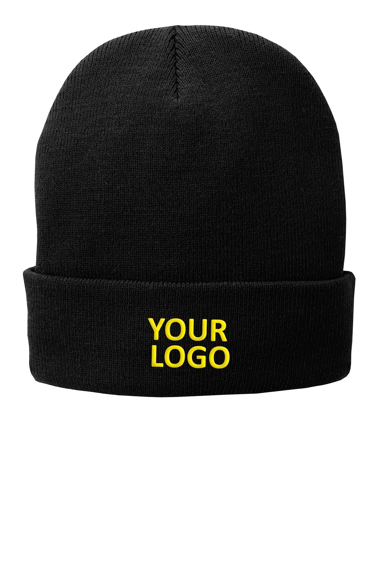 Port & Company Fleece Lined Custom Knit Caps, Black [Milford Mining Company Utah]