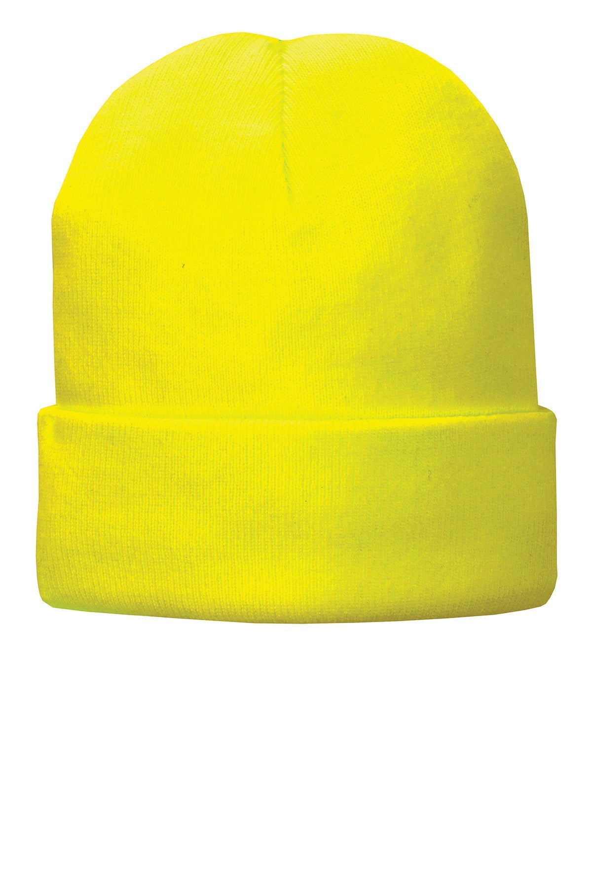 Port & Company Fleece Lined Customized Knit Caps, Neon Yellow [Northern Lights Locating & Inspection]
