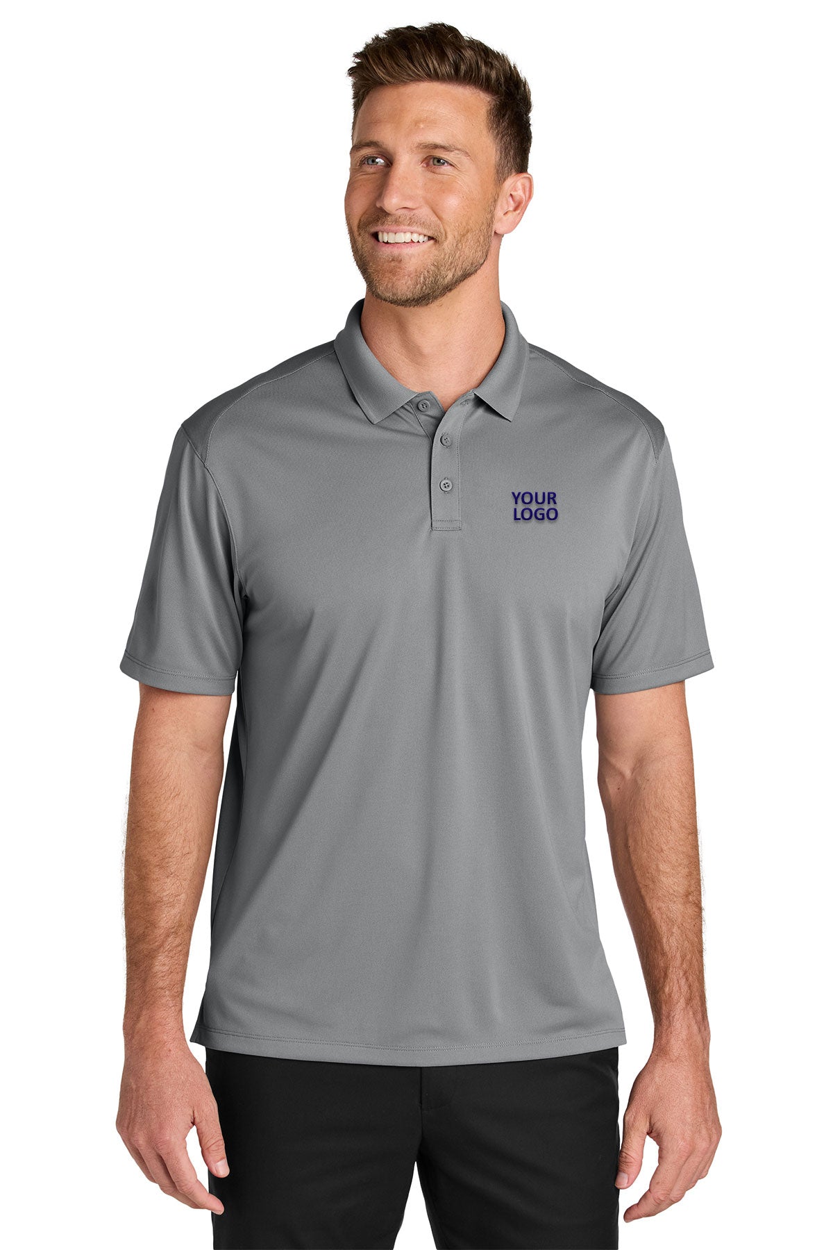 Port Authority Tall Wearever Performance Pique Polo, Gusty Grey [Osage LLC]