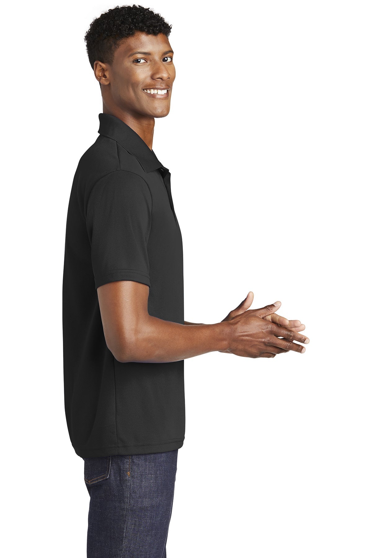 Sport-Tek PosiCharge Branded RacerMesh Polos, Black [Lytle Signs Inc.]