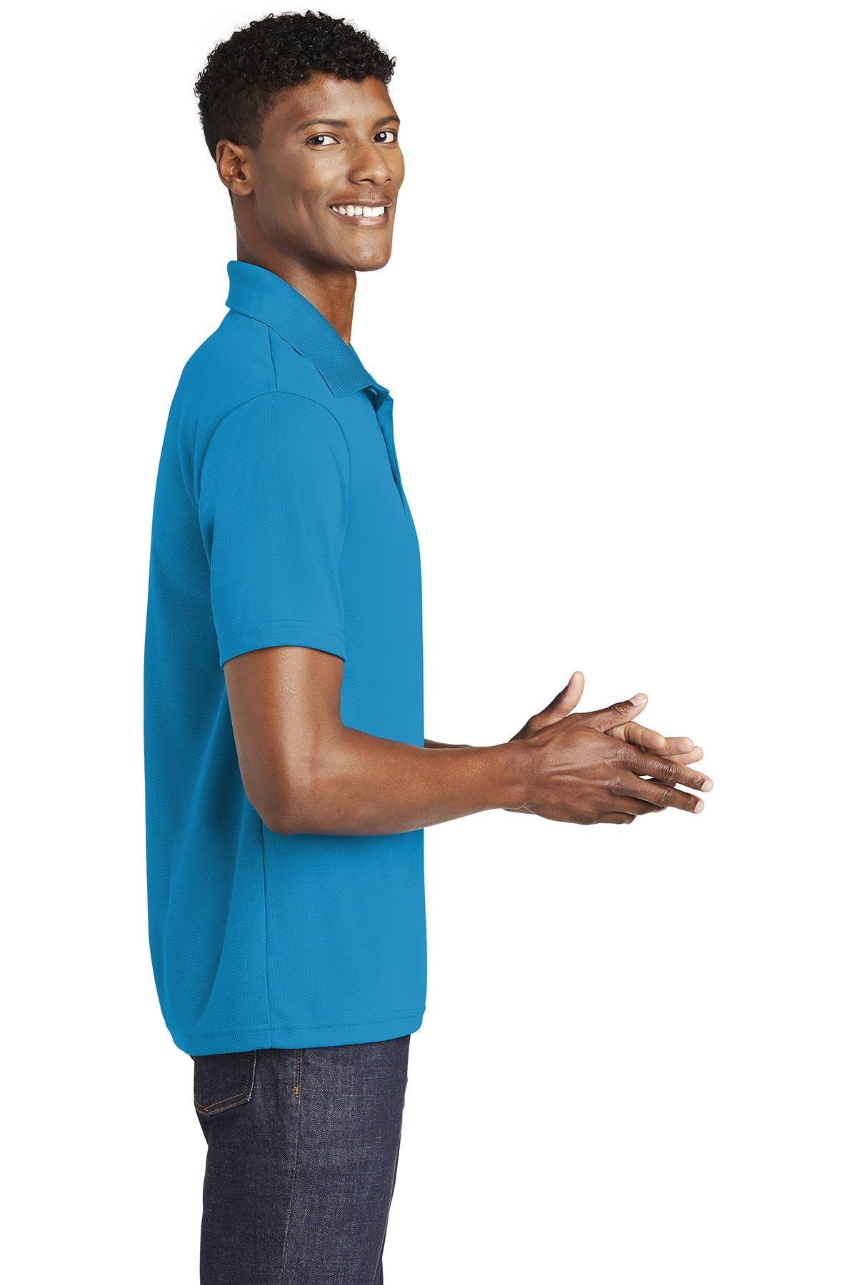 Sport-Tek PosiCharge Customized RacerMesh Polos, Pond Blue [Saffire LLC]