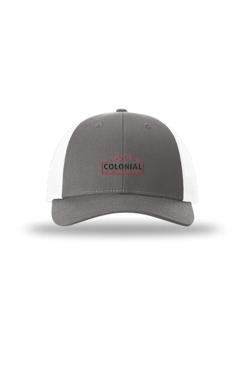 Richardson Low Pro Trucker, Charcoal/ White [Colonial Property Management]