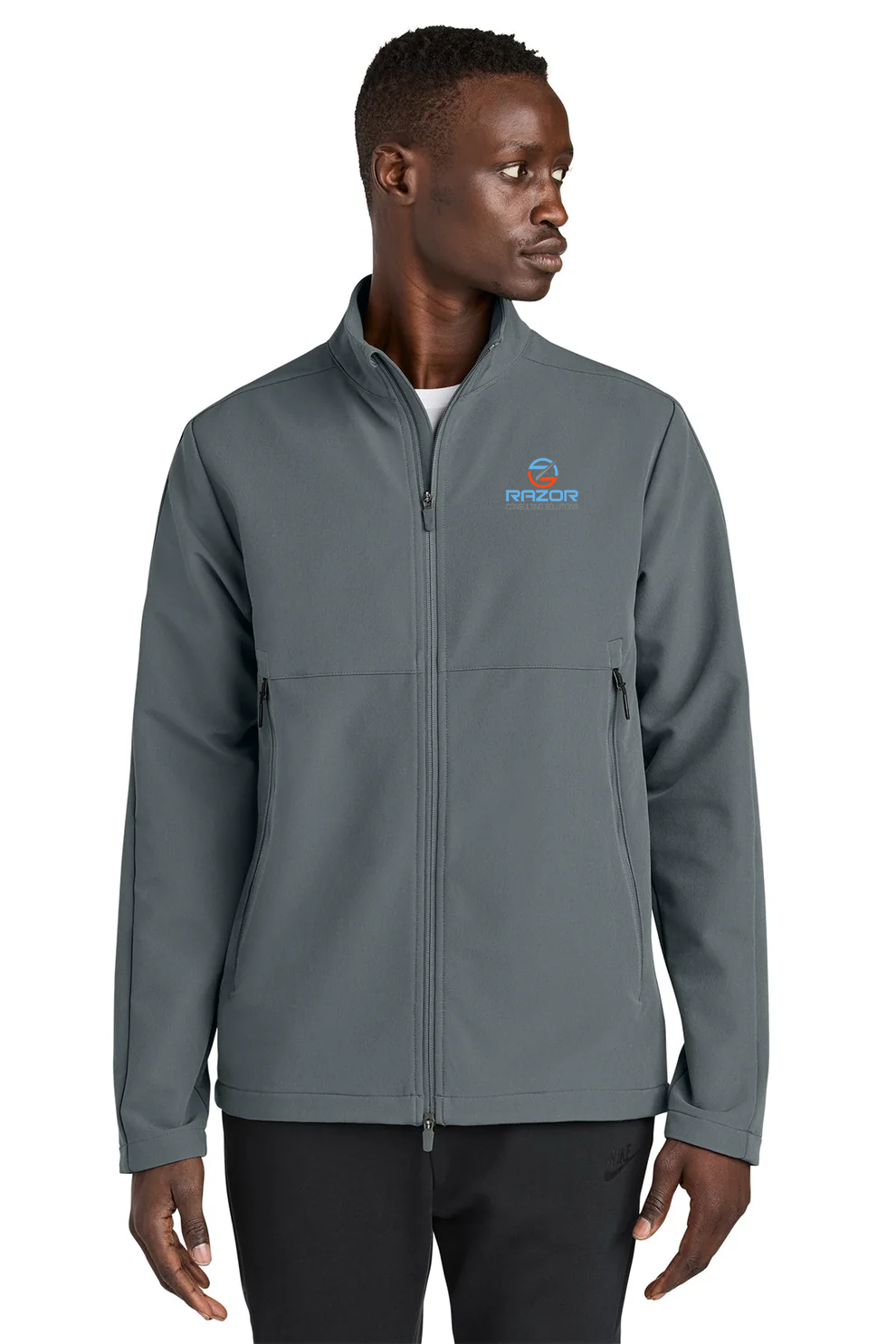 Nike Full-Zip Custom Soft Shell Jacket, Dark Grey [Razor Consulting Solutions]
