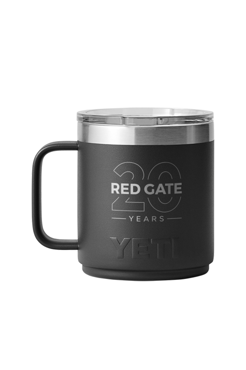 YETI 10 oz Stackable Mug with Magslider Lid, Black [Red Gate]