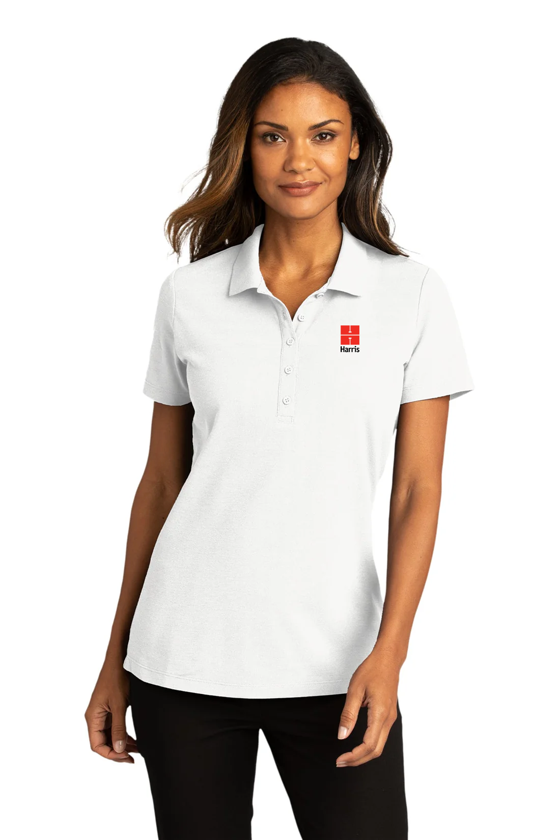 Port Authority Womens SuperPro React Polo, White [Harris & Associates]