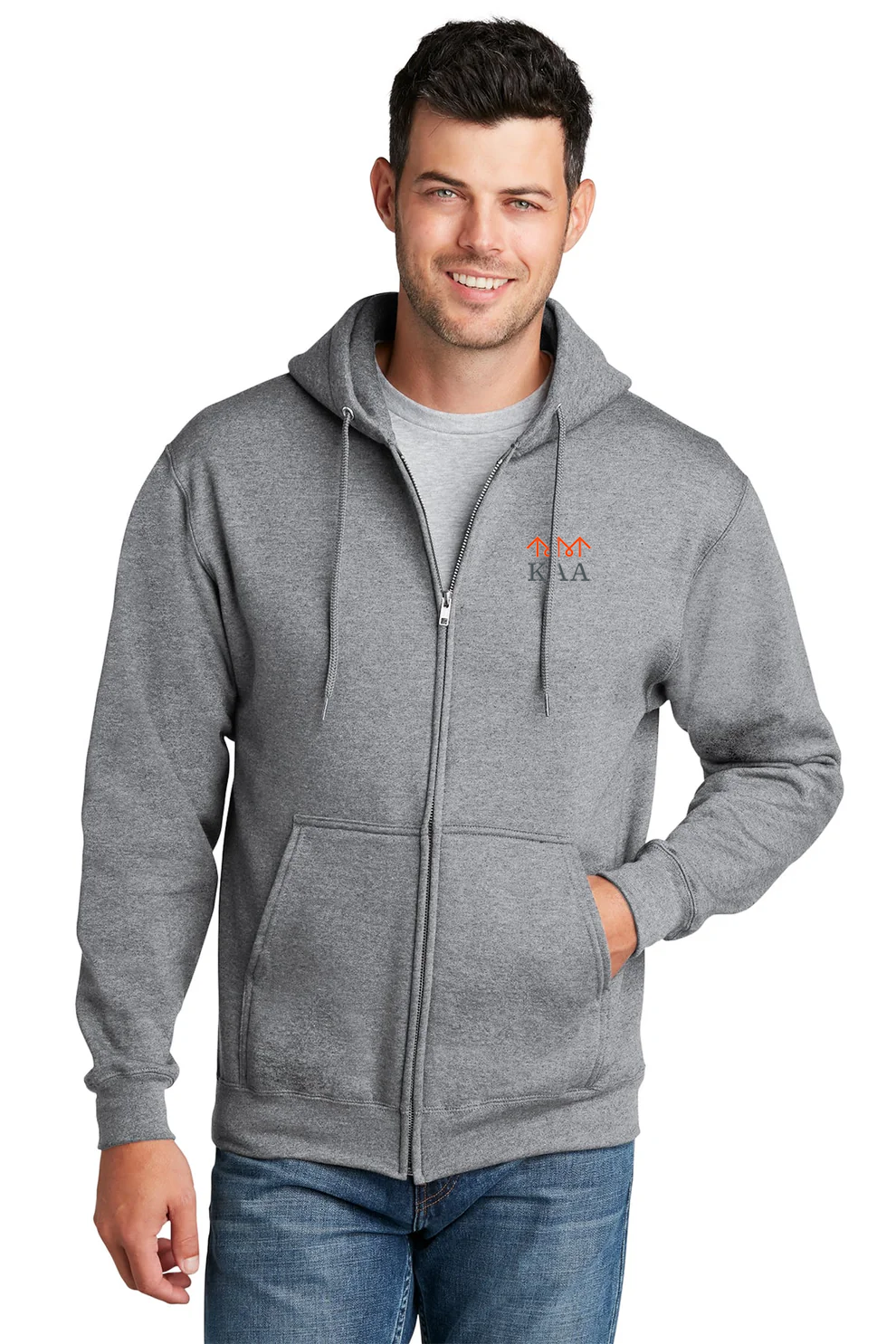 Port & Company Core Fleece Zip Hoodie, Athletic Heather [Ken Anderson Alliance]